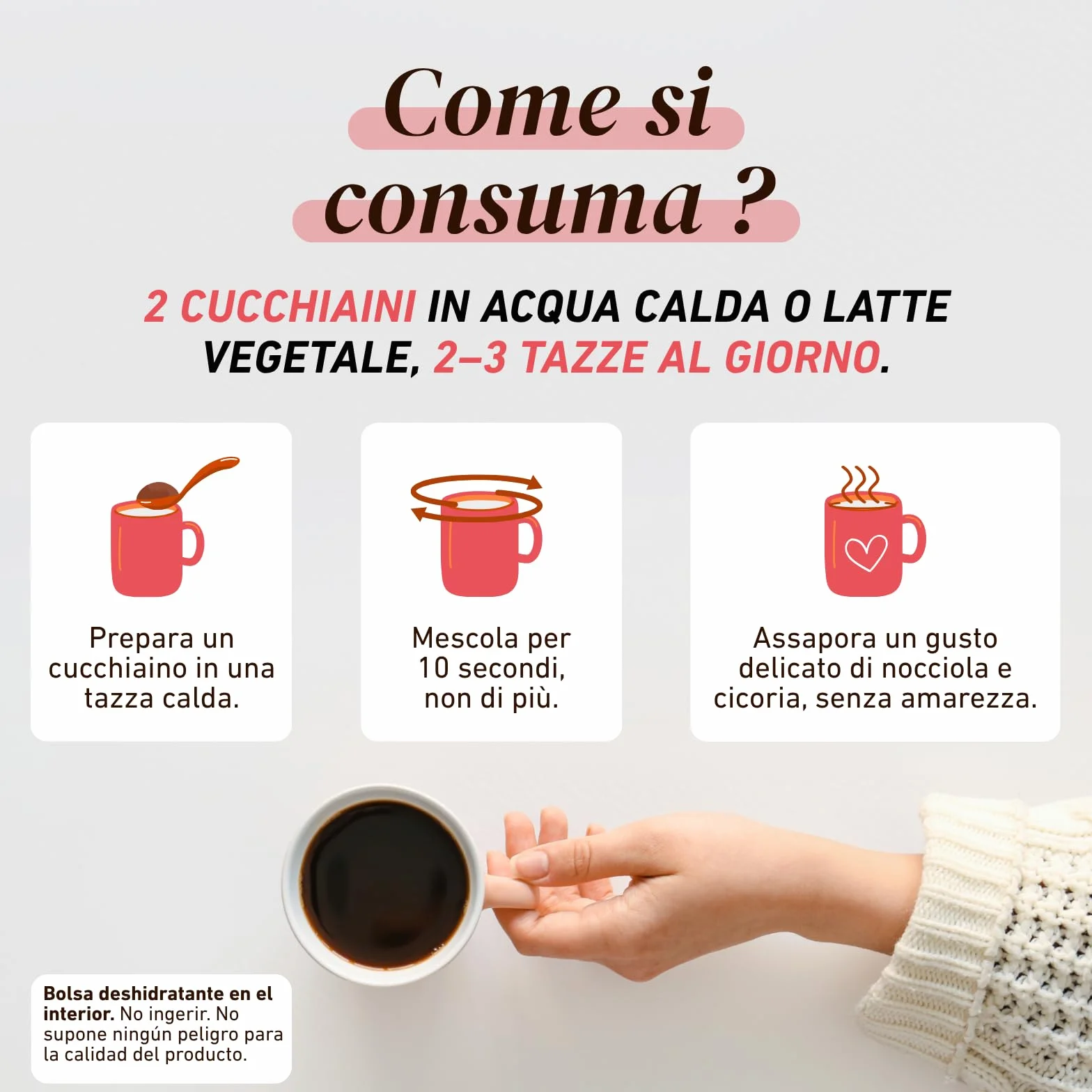French Mush BOOST - Alternativa al caffè ai funghi adattogeni biologici: Lion's Mane & Cordyceps - Focus, Energia & Digestione - Vegano - Made in France - 20 dosi
