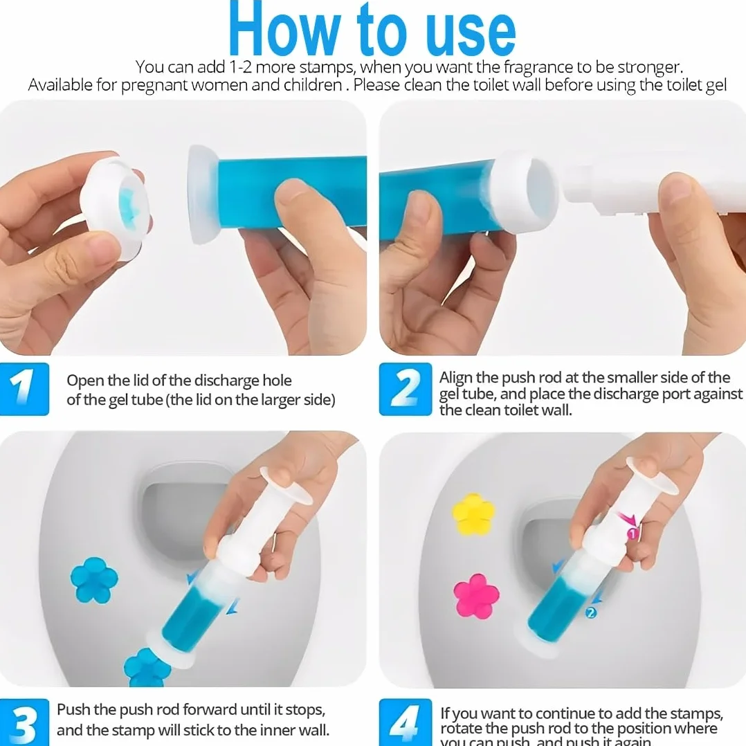 Gel Da Toilette Deodorante Floreale 5 Pezzi - Detergente Profumato Per WC, Pulizia E Deodorazione Del Bagno, Profumazione Lunga Durata