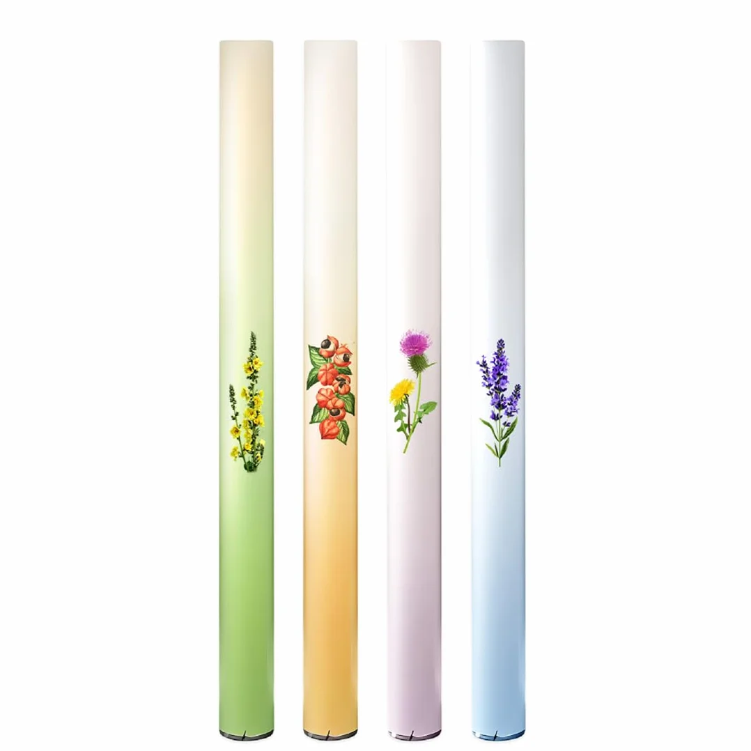 Set Da 4 Pezzi Diffusore Di Erbe Aromatiche Con Verbasco, Profumo Di Lavanda Timo e Menta Per La Pulizia Dei Polmoni, Rinfrescante Comfort Della Bocca