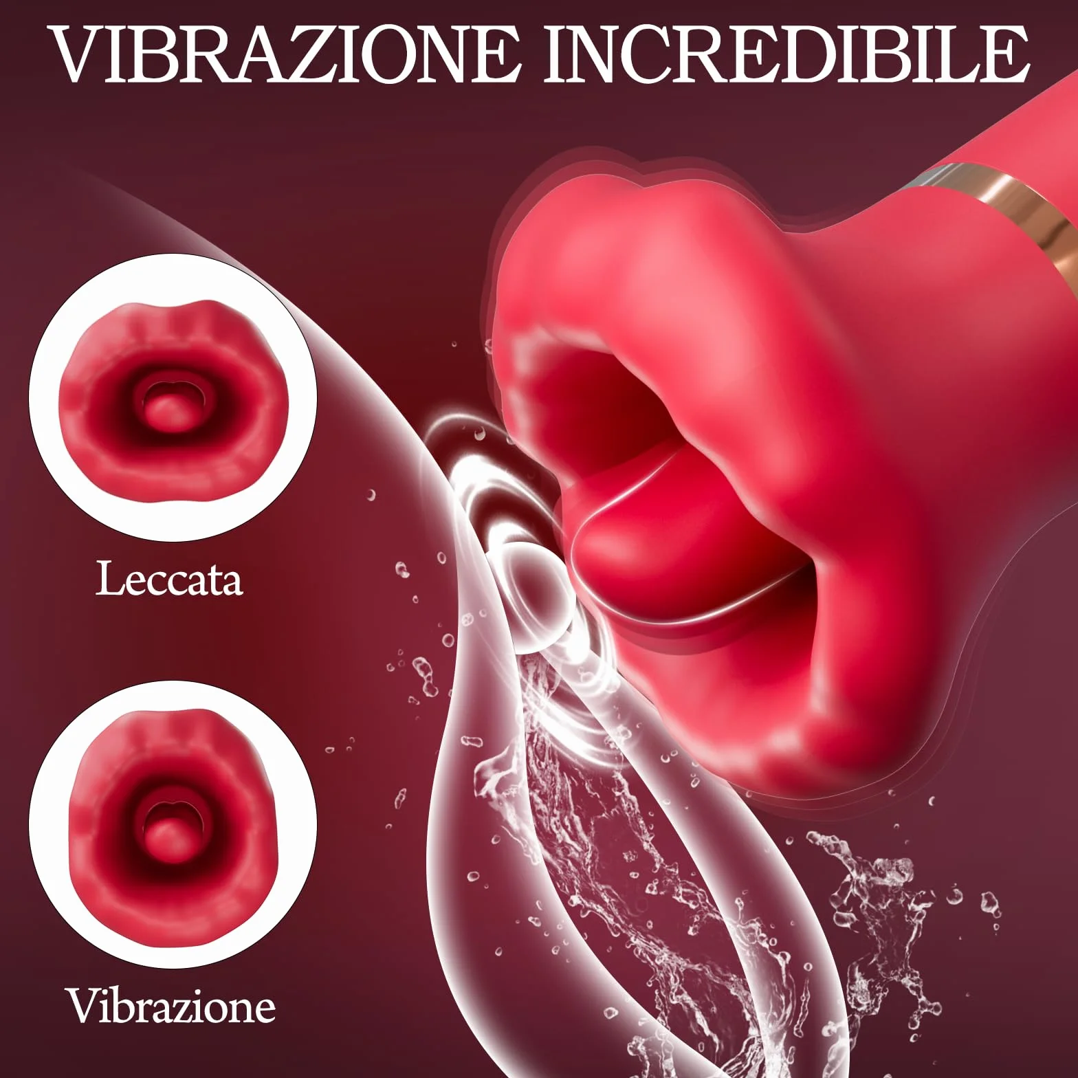 Vibratore Giocattoli Sessuali per Donne Sex Toy Solo - Vibratori per donne con 10 modalità di vibrazione e 10 modalità di leccate, vibratore per punto G con stimolazione del clitoride per Femmina