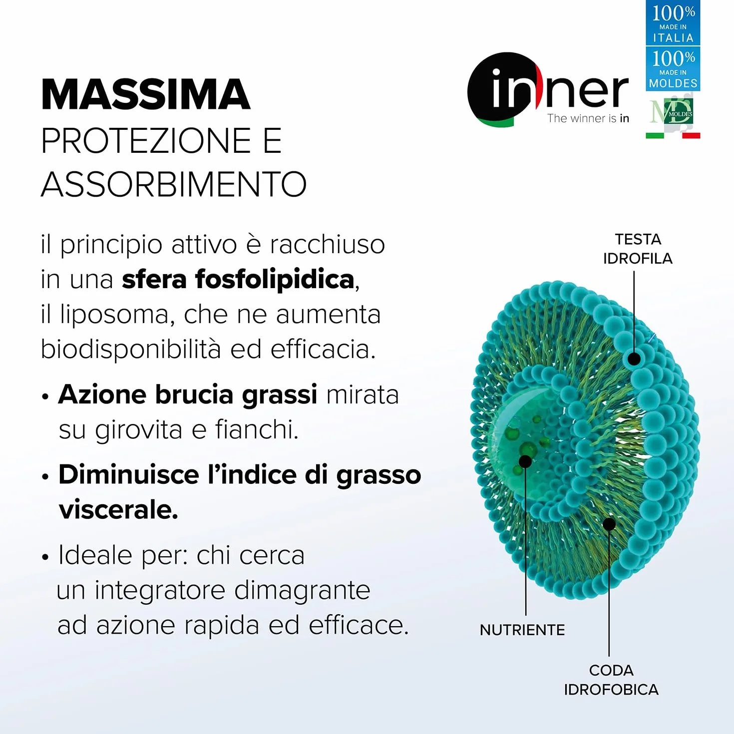 Slendacor® Integratore Dimagrante Liposomiale 60 capsule Moringa Curcuma Curry Supporto Peso Metabolismo