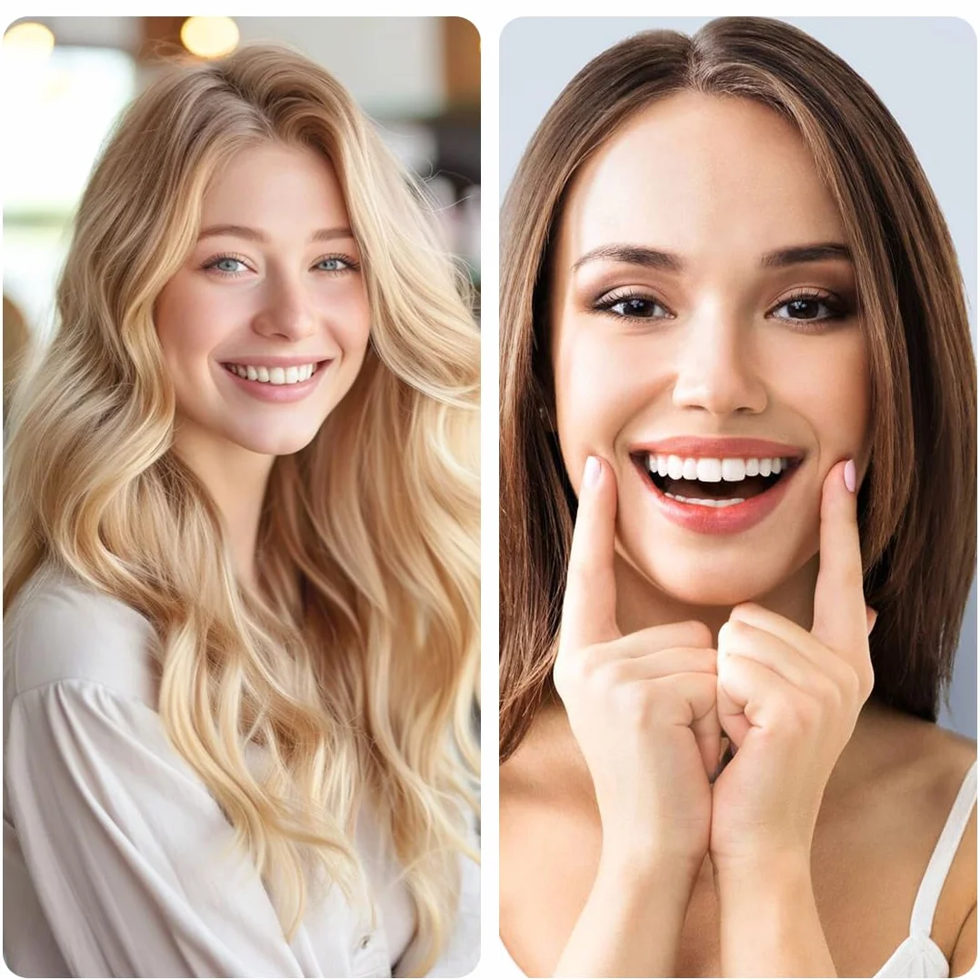 Faccette Denti Finti a Scatto Superiore e Inferiore, Protesi Dentarie Cosmetiche Temporanee