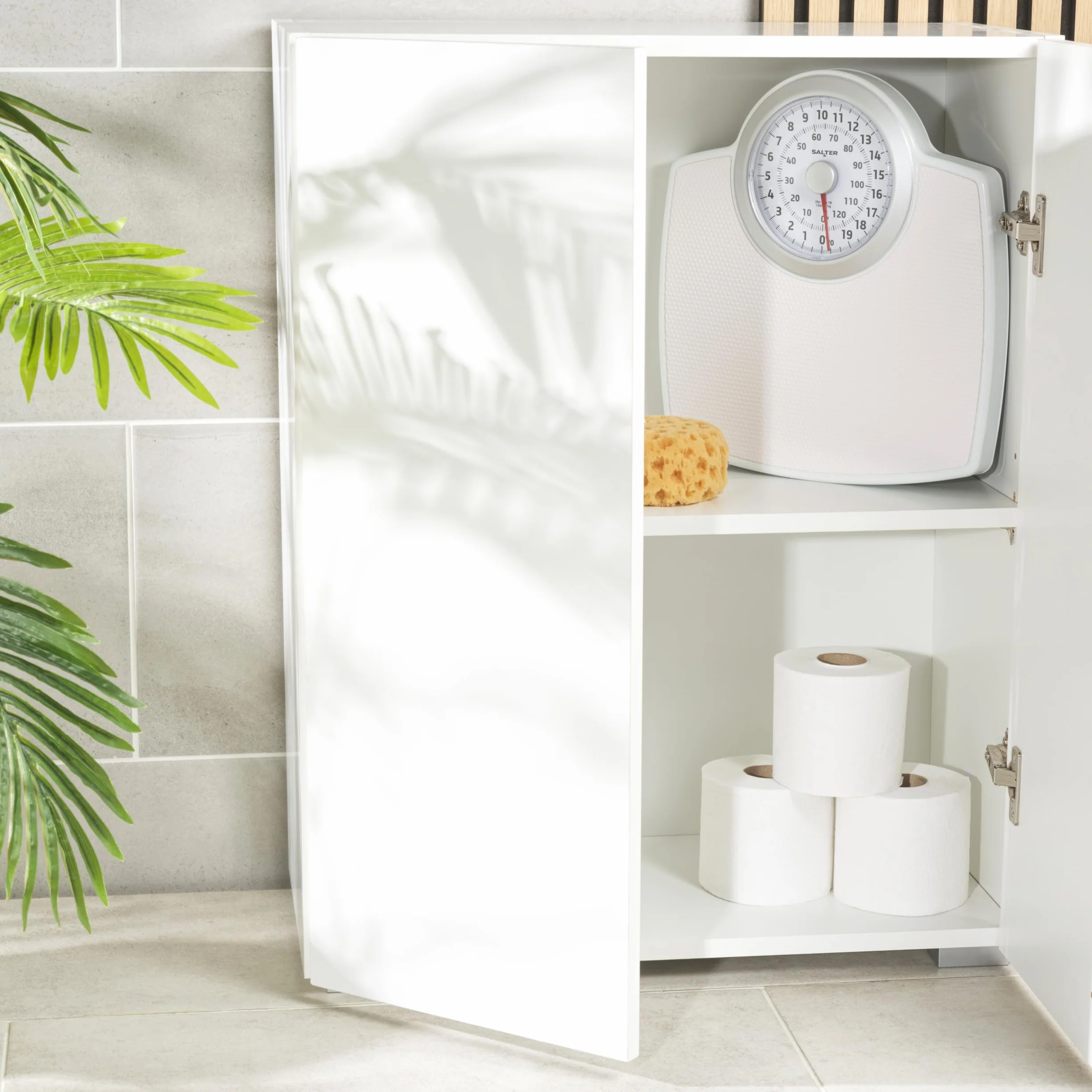 Salter 144 WHSVDR - Bilance da bagno meccaniche, numeri grandi, qualità premium, bilancia persona, capacità masima di 130 kg, quadrante grande, piattaforma spaziosa, bianco