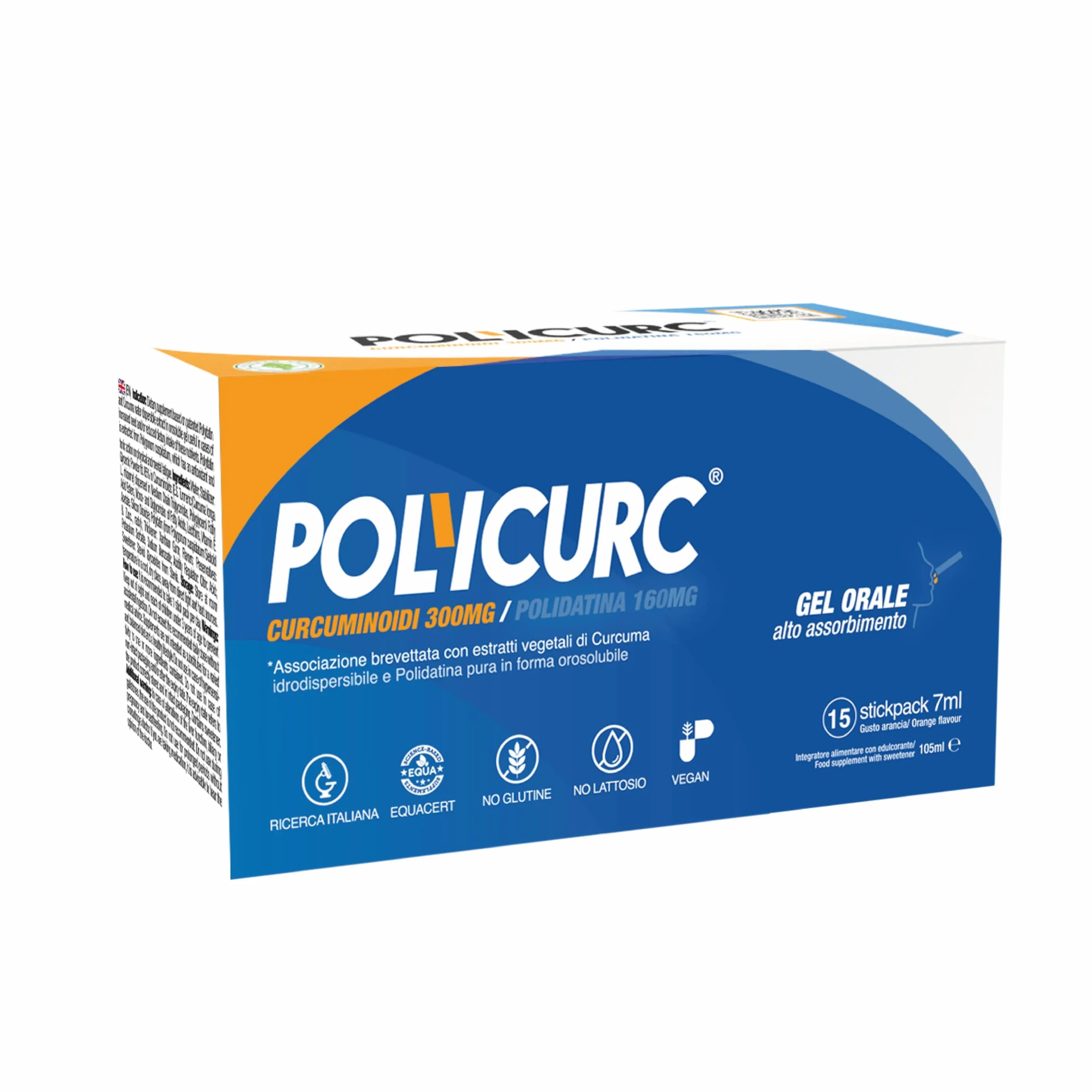 PolyCurc Gel Integratore Curcumina e Polidatina Stickpack Alto Dosaggio