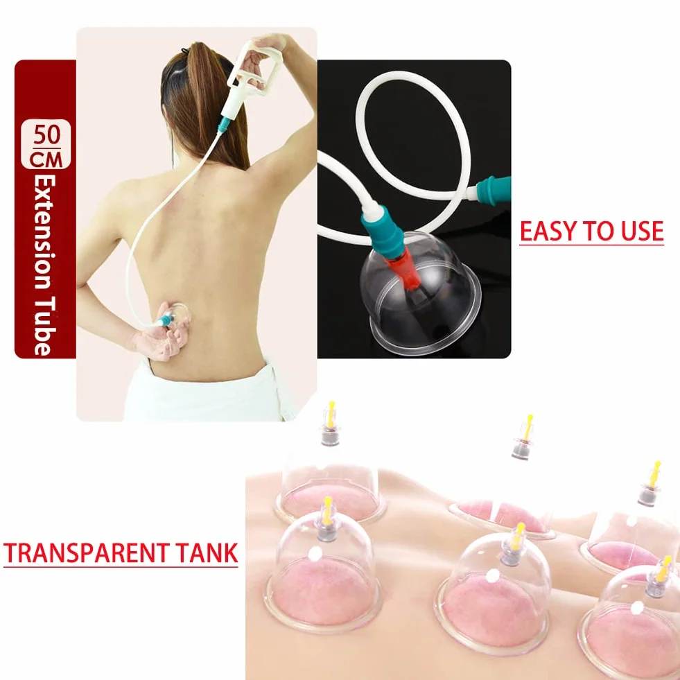 26 coppettazione Set Biomagnetico Tradizionale Professionale Cinese Terapia Massaggio Coppette Set Famiglia Pull Out Kit Coppettazione Sottovuoto/Massaggio Cinese Hijama Aspirazione (12)