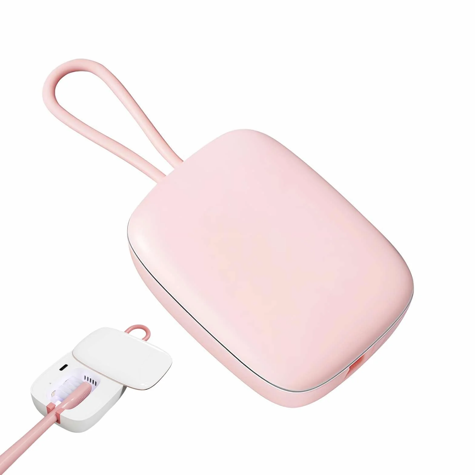 Spazzolino da denti disinfettante UV e con luce UV, sterilizzatore per spazzolino da denti, custodia, spazzolino da denti ricaricabile USB portatile, rosa