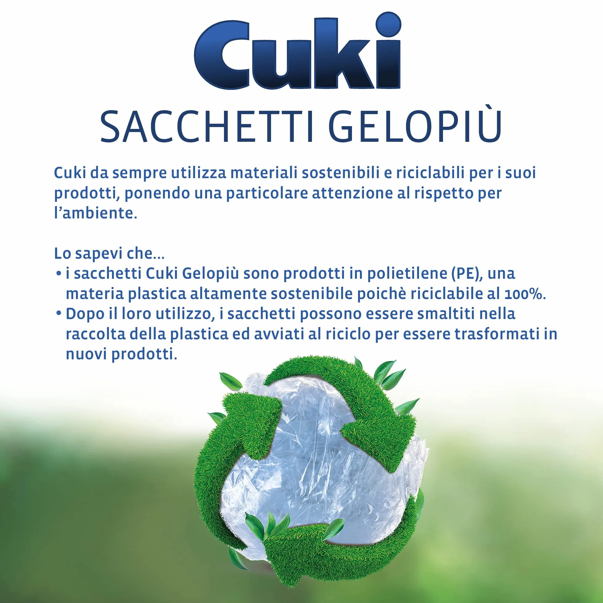 Cuki Gelopiù Sacchetti Freezer 7 Strati 17 x 22 cm 0,7 L 160 Pezzi