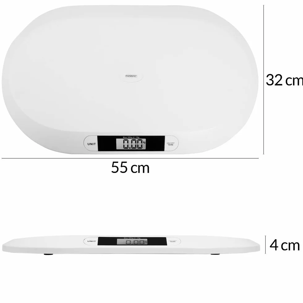 Monzana Bilancia Digitale per Bambini e Neonati 20kg Display LCD