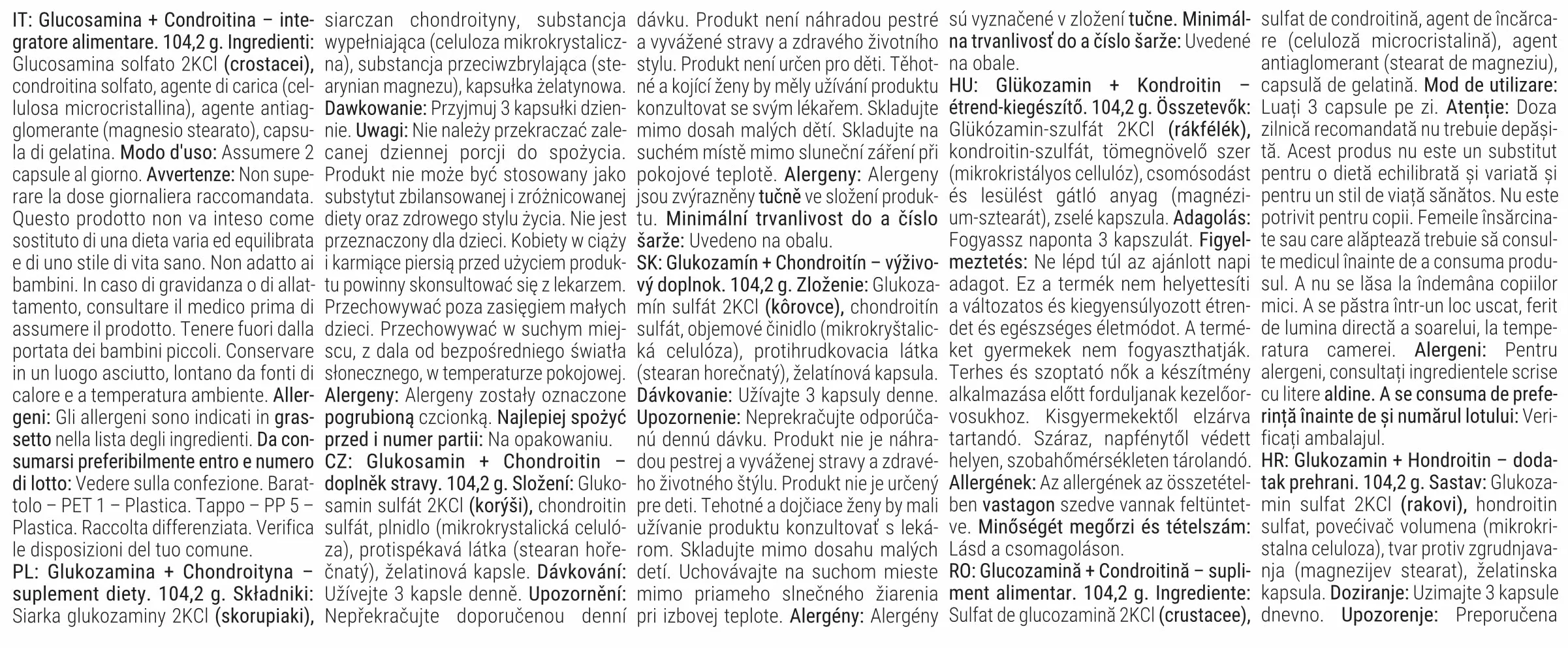 GymBeam Glucosamina + Condroitina - Nutrimento per Articolazioni - Supporto Cartilagini e Mobilità - Ideale per Atleti e Stile di Vita Attivo