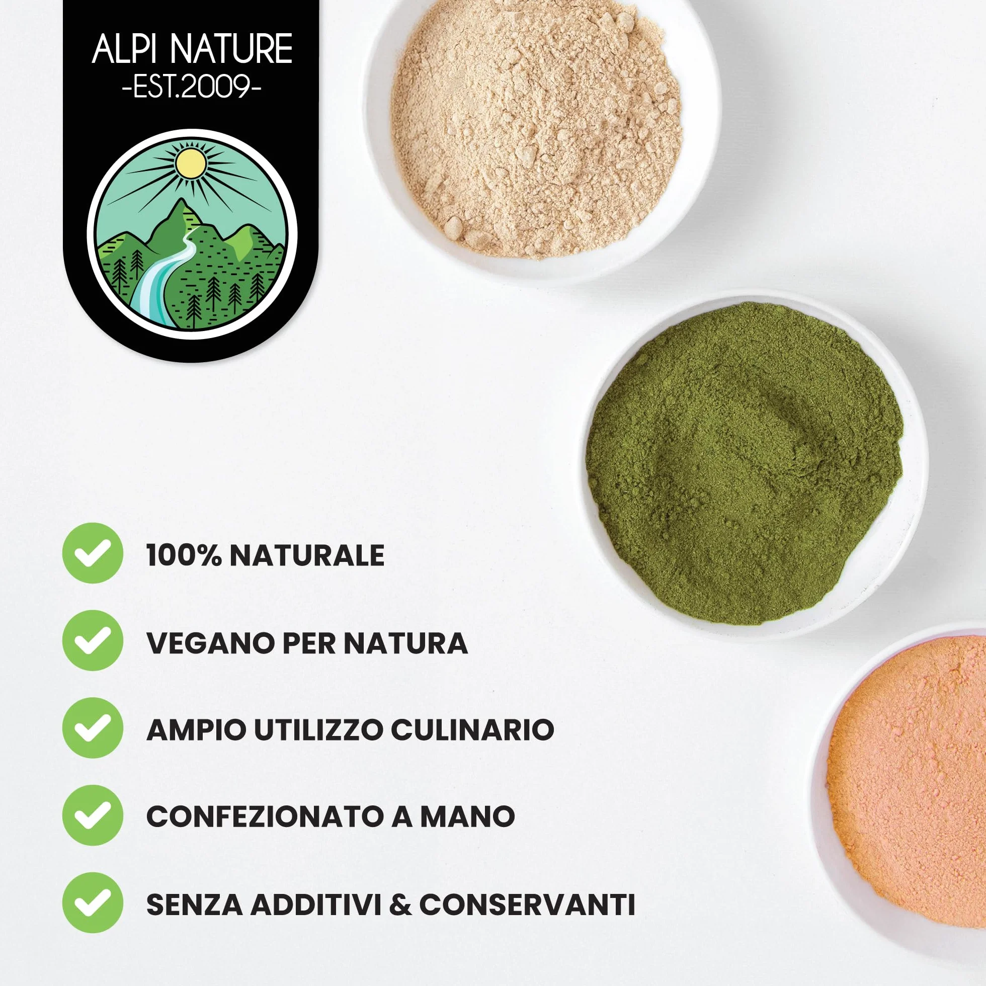Alpi Nature Ortica Foglie in Polvere 250g, Foglie di Ortica Essiccate e Macinate, Urtica dioica