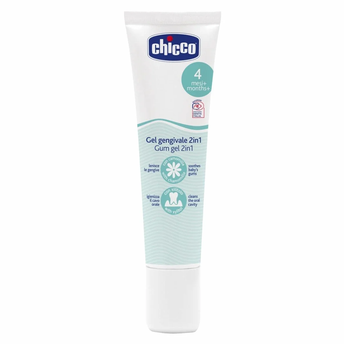 Chicco Gel Gengivale 2 n 1 Per Bambini, Azione Antibatterica, Lenitiva E Igienizzante, Multicolore, 30 ml, Confezione da 1