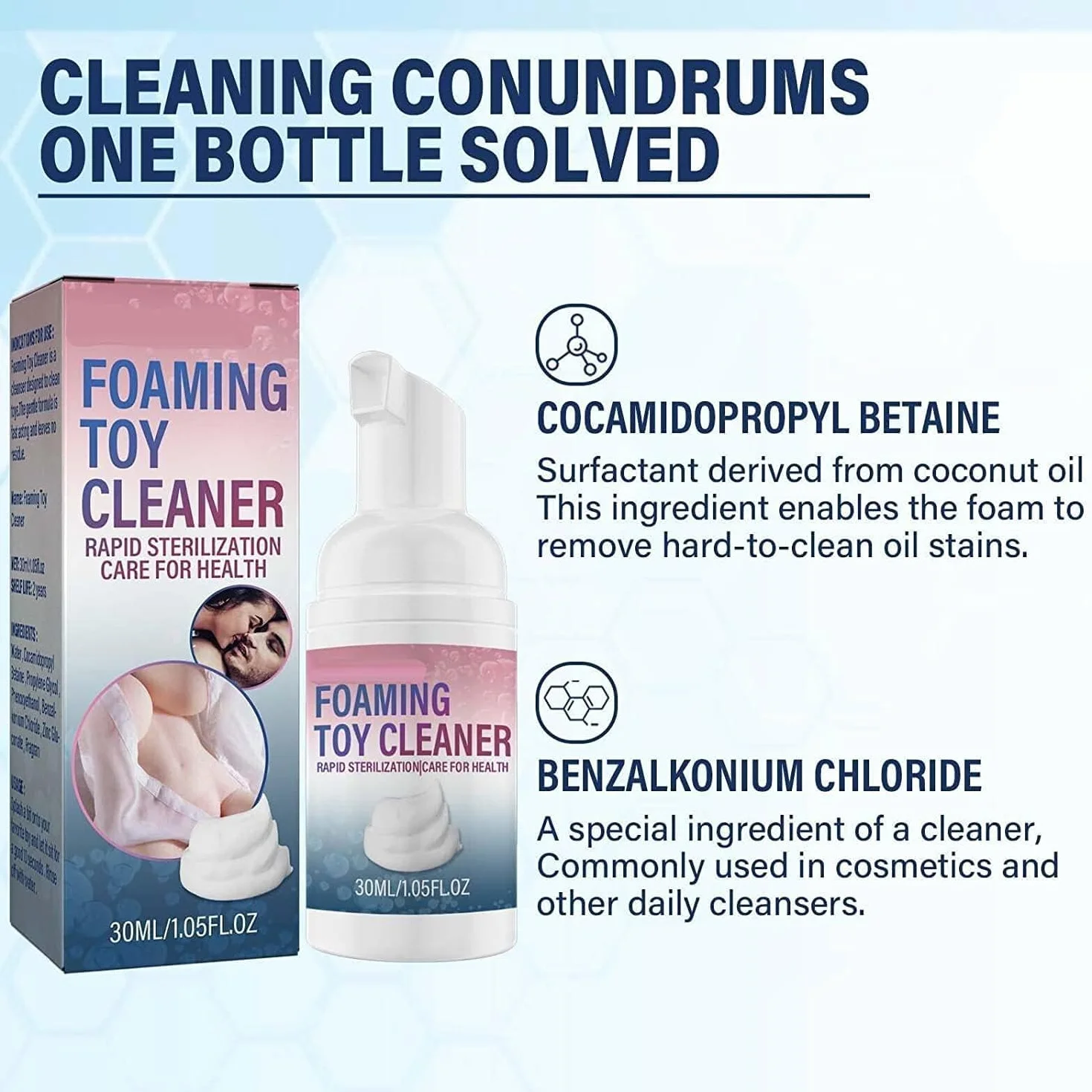 Fresh Foaming Toy Cleaner 30 ml 2 pezzi detergente a secco in schiuma per giocattoli