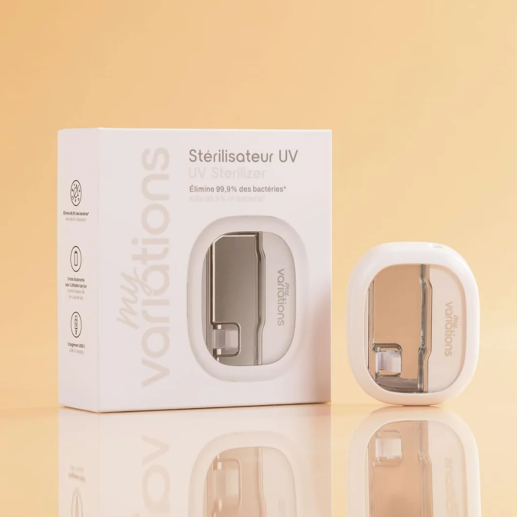 My Variations - Sterilizzatore UV per spazzolino da denti - Elimina il 99,9% dei batteri - Disinfezione rapida in 3 min - Fino a 60 giorni di autonomia - Compatto e ricaricabile USB-C - Con supporto