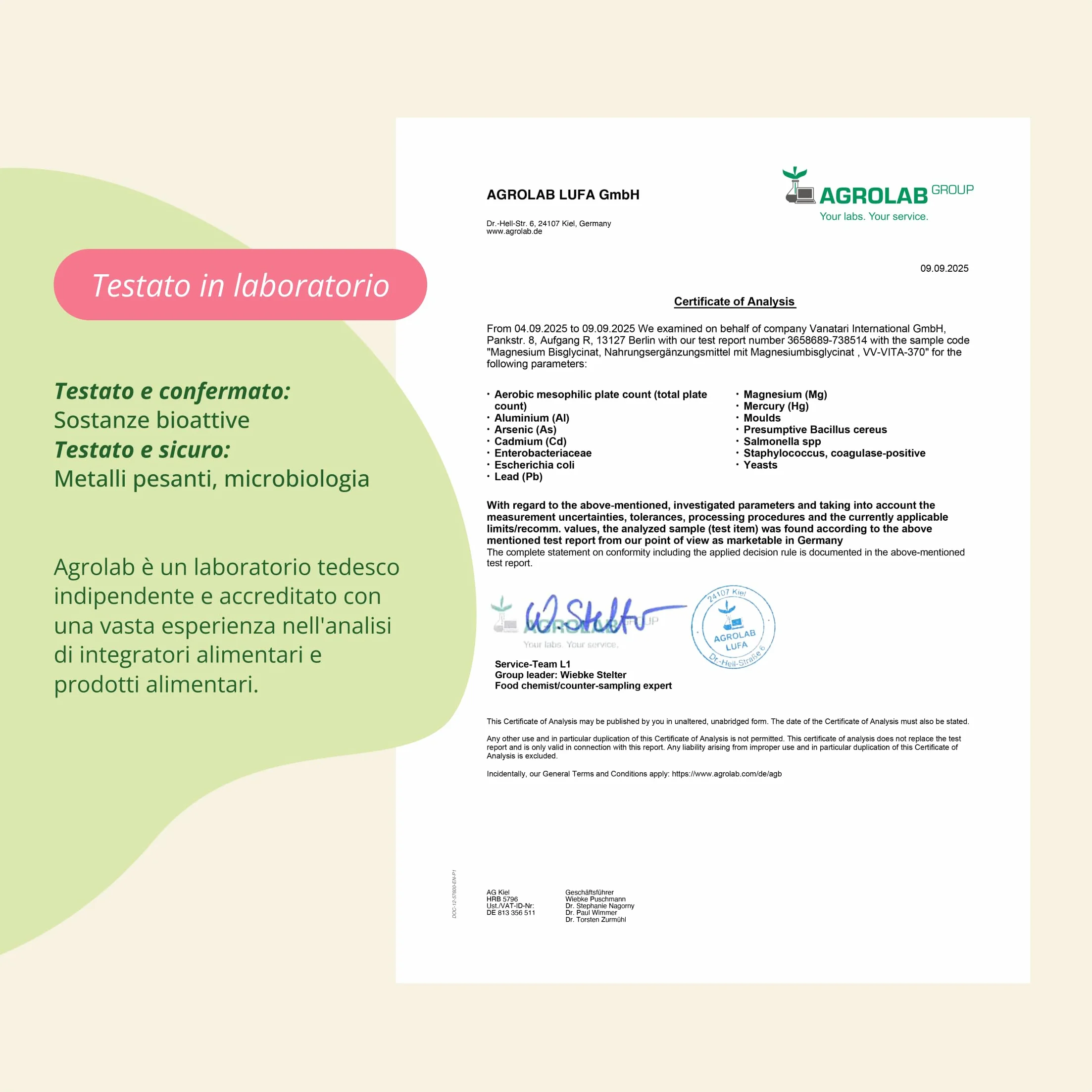 Magnesio Bisglicinato 400 mg di Magnesio Puro Elementare Forma Chelata Biodisponibile Vegavero