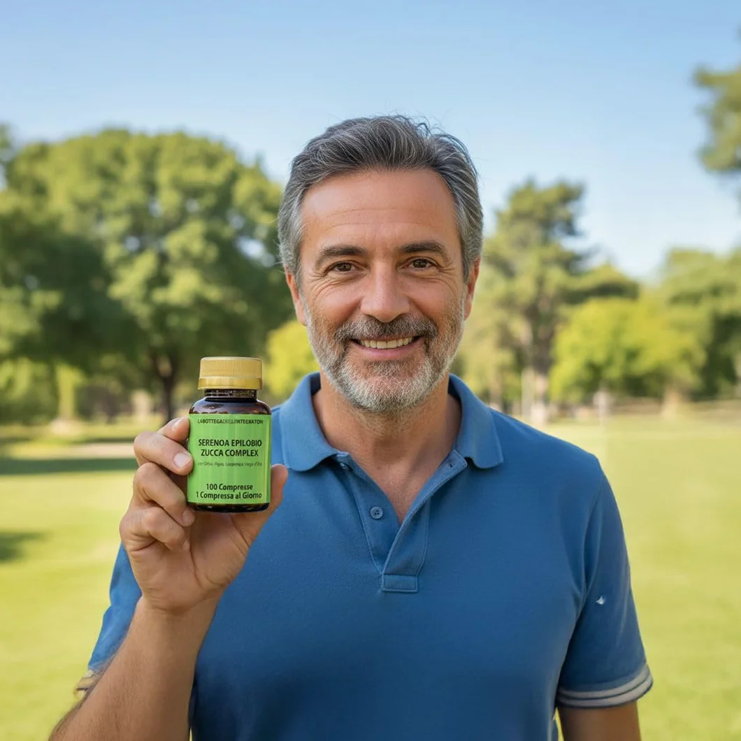 Serenoa Epilobio Zucca Complex con Ortica Pygeum Africanum Licopene e Verga D'Oro 100 Compresse Integratore Prostata Vie Urinarie