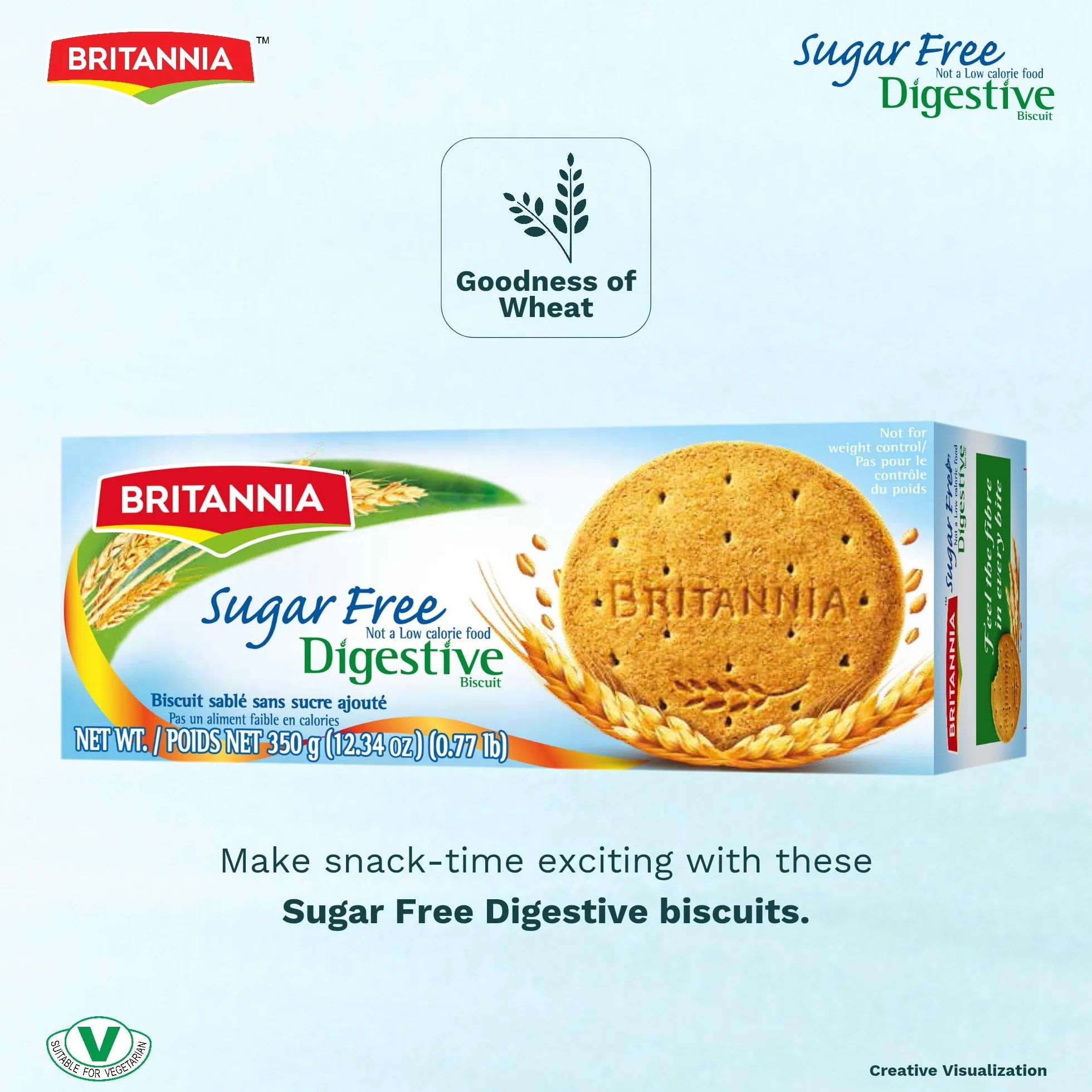 Britannia Digestive Sugar Free 350g