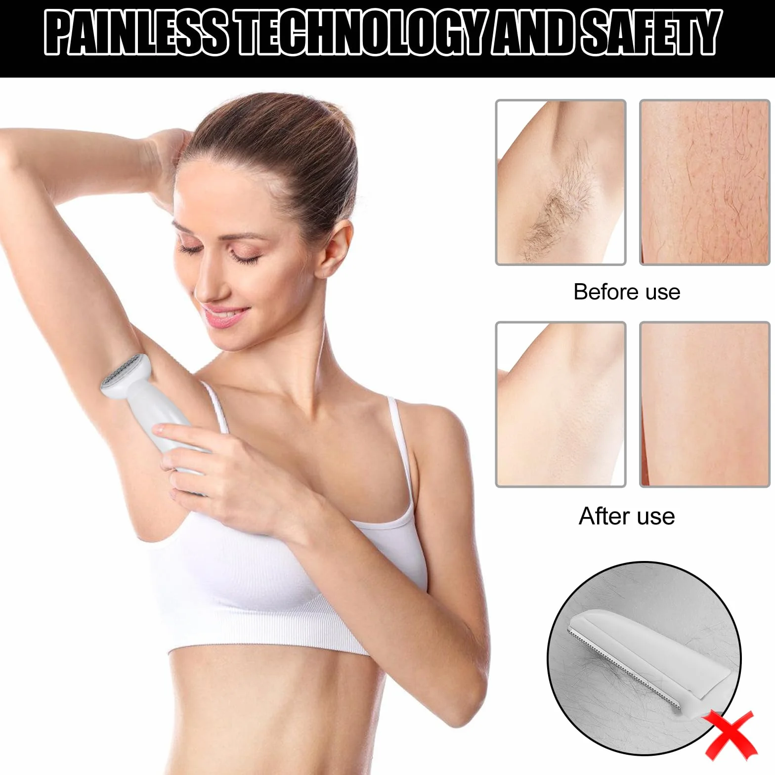 Rasoio elettrico da donna 5 in 1 rasoio intimo da donna IPX7 impermeabile per rasatura bagnata e asciutta, ricaricabile con USB, trimmer per zona bikini, ascelle, gambe e viso