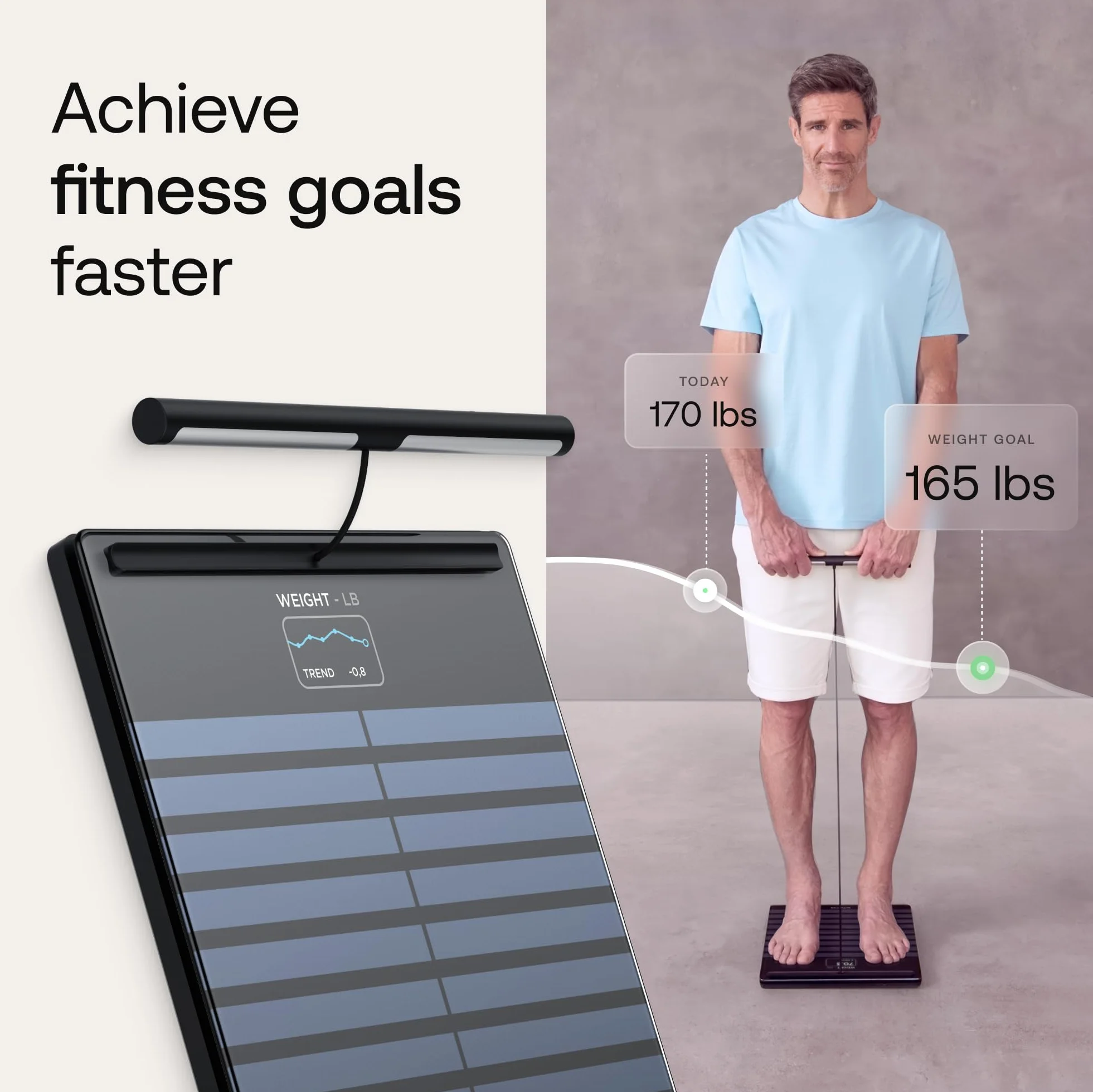 WITHINGS Body Scan Bilancia Wi-Fi connessa Dispositivo medico analisi composizione corporea BIA Negro