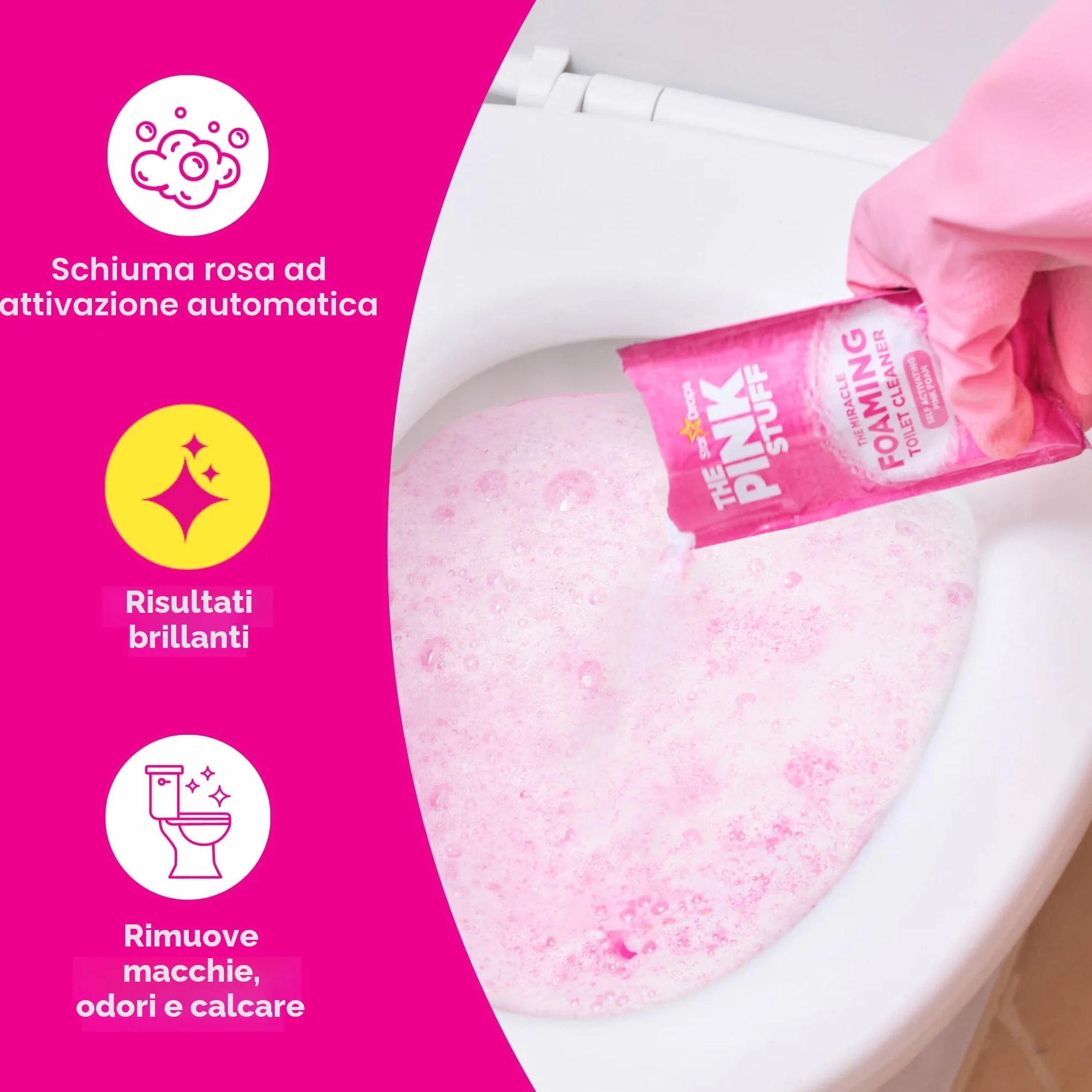 Stardrops The Pink Stuff Detergente WC Schiuma Rosa 200g