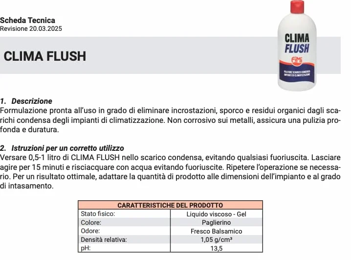 Clima Flush Fimi pulitore scarico condensa per impianti di climatizzazione