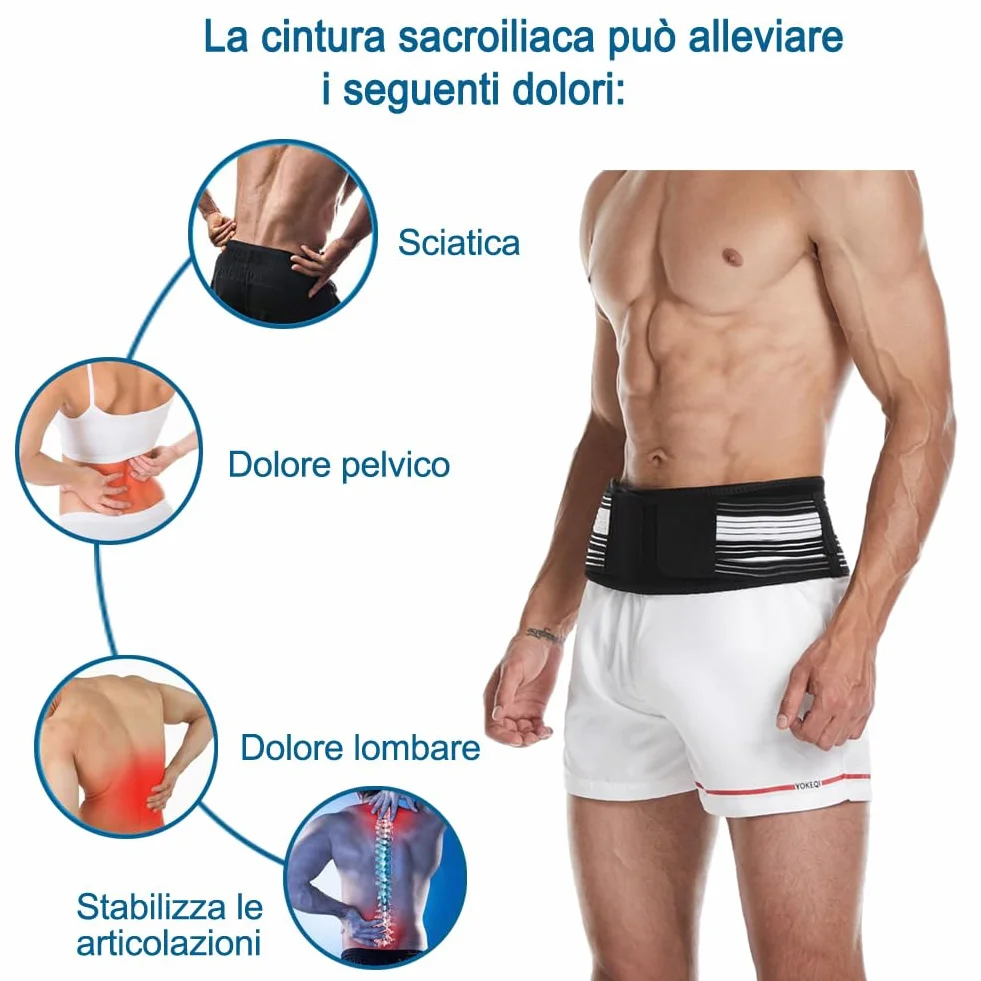 Paskyee Cintura per sciatica per alleviare il mal di schiena e la sciatica, fascia di supporto sacroiliaco per l'anca per uomini e donne - sollievo dal dolore sciatico, lombare, articolare e pelvico