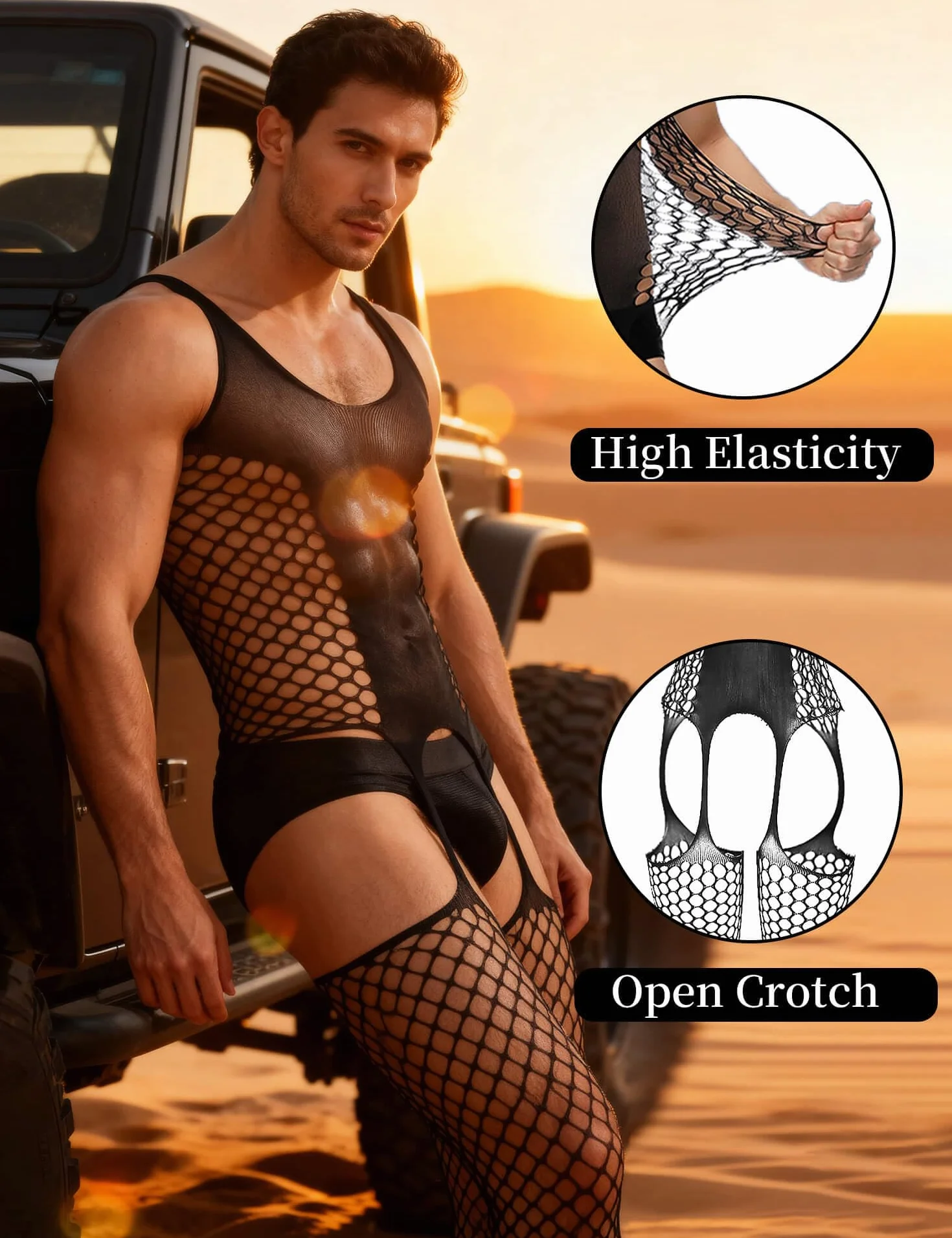 Bodystocking A Rete Hot Uomo Taglie Forti Nylon Collant Intimo Pizzo Biancheria Intima Lingerie Calze Nightwear