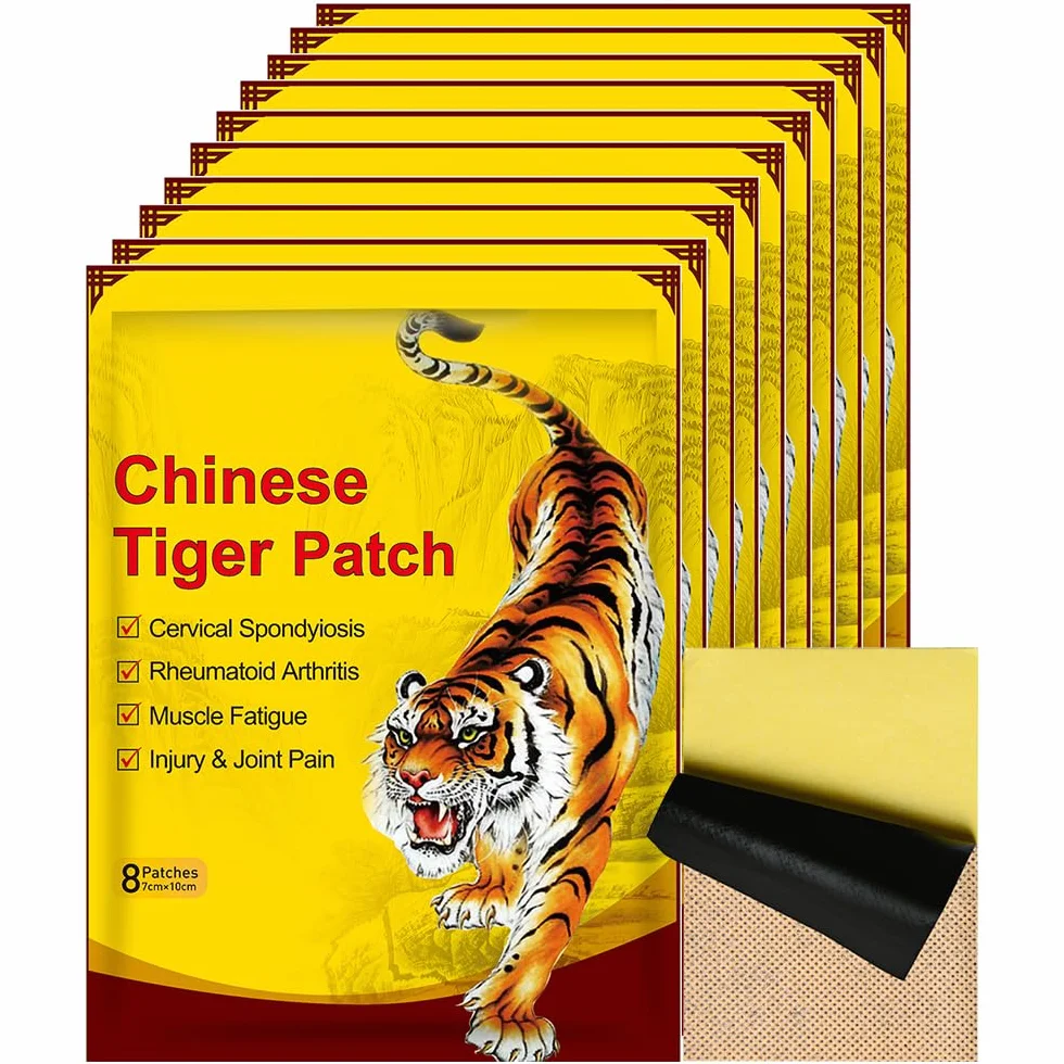 80 Pcs Cerotti Antidolorifici, Cerotto Antidolorifico della Tigre, Cerotti Riscaldanti Schiena, Cerotti Antidolorifici Schiena per Mal di Schiena, Ernia del Disco Lombare, Muscoli Della Schiena