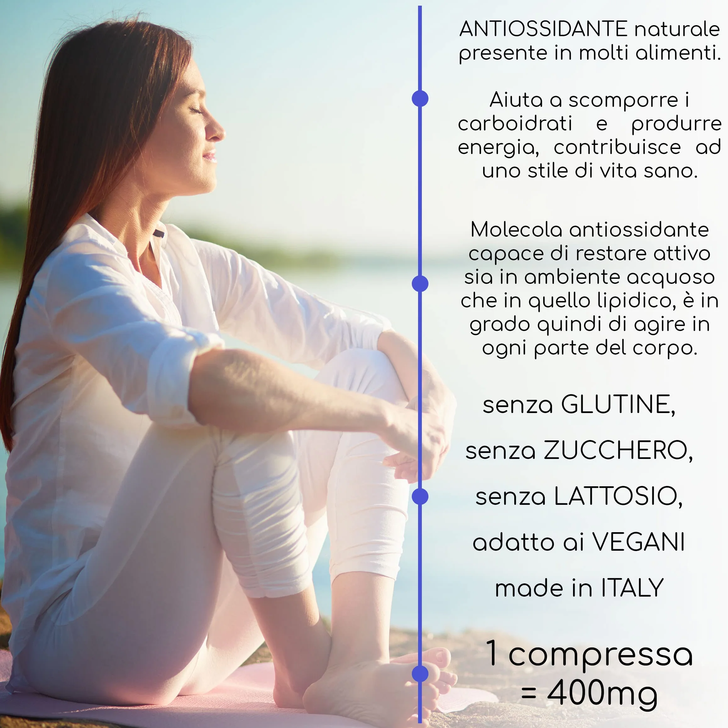 ACIDO ALFA LIPOICO 800 mg 60 compresse Vegan Made in Italy