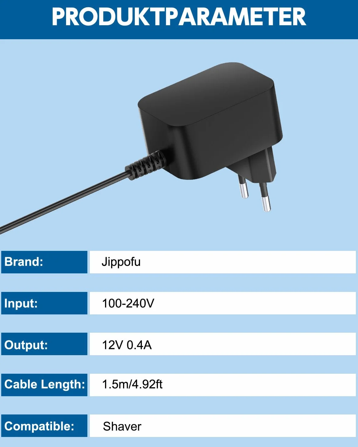 Caricabatterie 12V Compatibile con Braun Rasoio e Silk-épil Serie 9 8 7 5