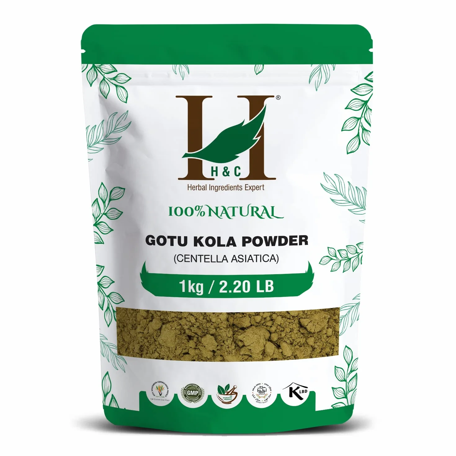 H&C Gotu Kola Polvere Centella Asiatica 1Kg