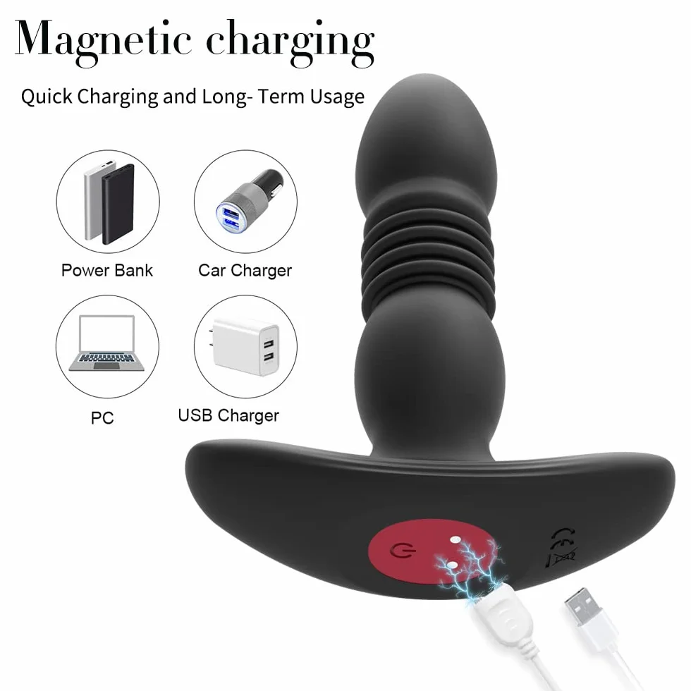 Massagg𝚒atór𝚎 Próstatico,Silicone V𝚒bràtór𝚎 con 10 Modalità di Vibrazion𝚎, Morbido V𝚒bratǒr𝚒 per Donna e Uomo Stimólazione Clitòrid𝚎a e Puntó G Massagg𝚒atór𝚎