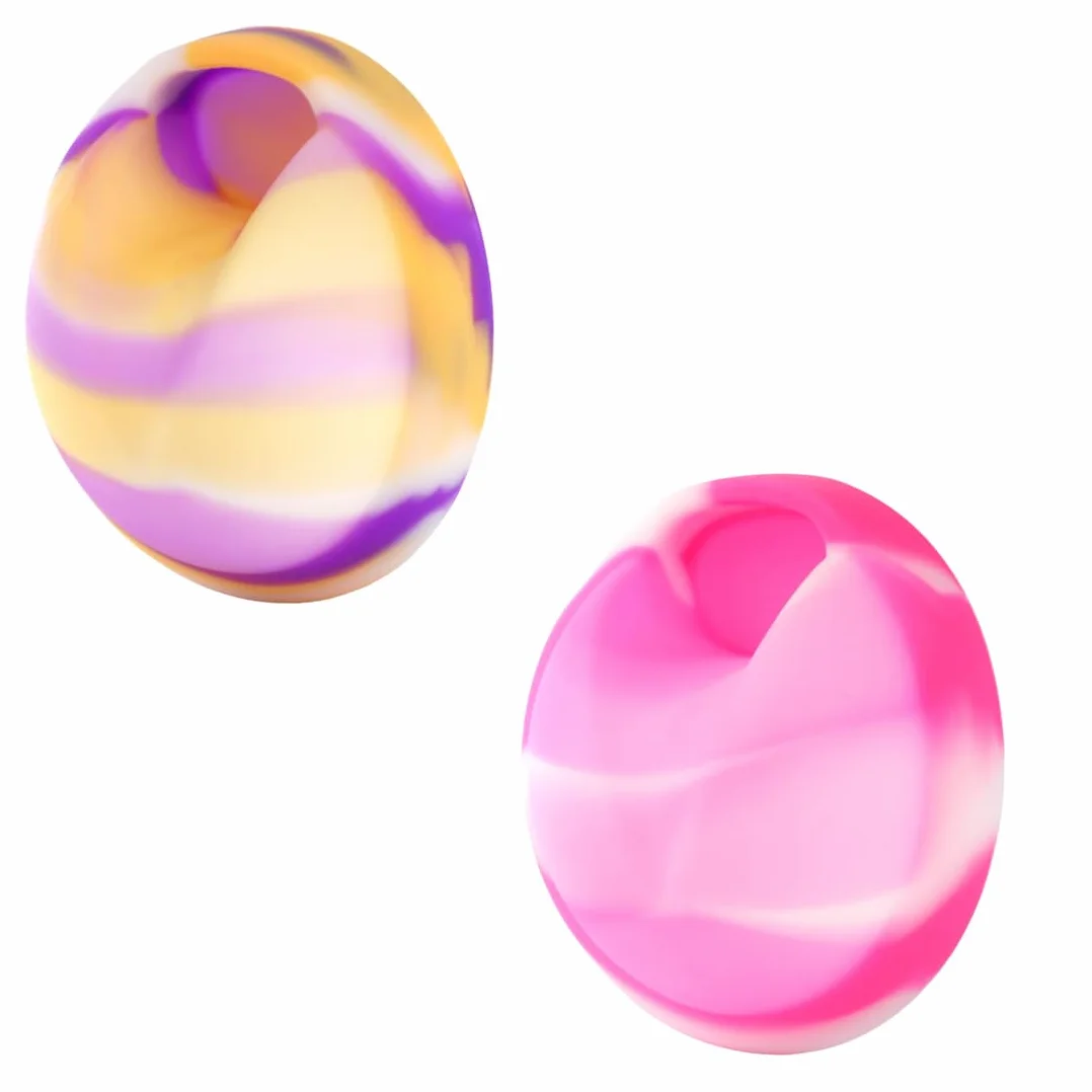 IKOPFLN 2 pezzi di disco mestruale, disco mestruale riutilizzabile, coppetta mestruale, tazze mestruali a prova di perdita realizzate in silicone, per donne sport attivi（S+L, Rosa + Viola