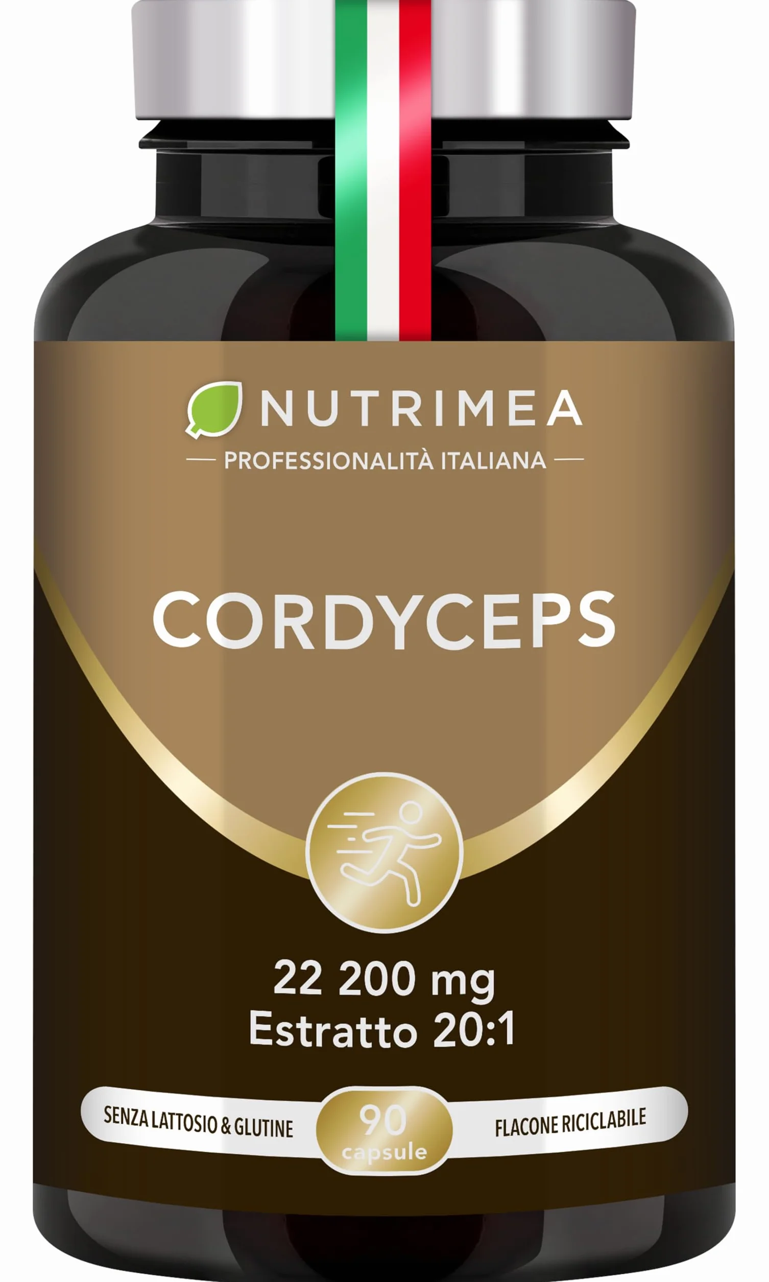 Cordyceps Sinensis | 22200 mg (Estratto di Micelio 20:1) | 100% Naturale | Energia, Resistenza e Immunità | 90 Capsule | Nutrimea