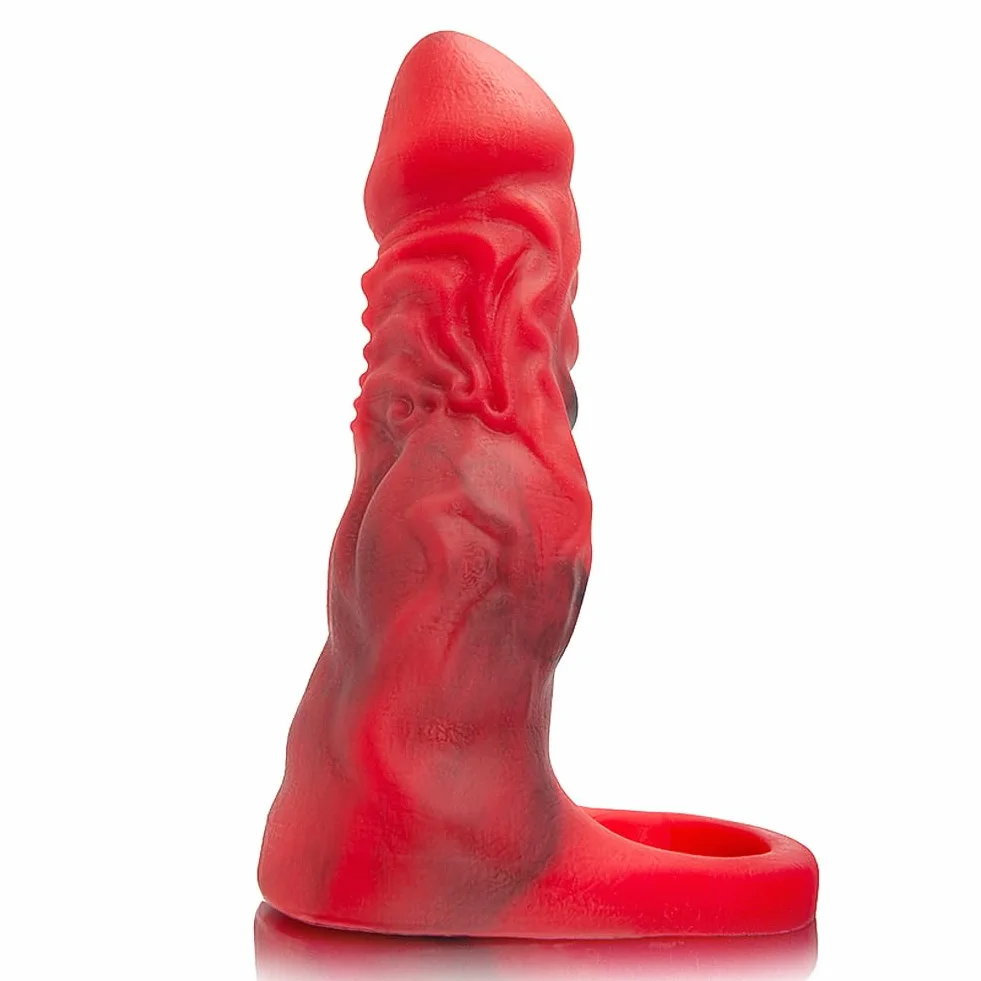 SXOVO Guaina Fallica Mostruosa con Anello Testicolare, Prolunga Pene Riutilizzabile Ritardante Eiaculazione Precoce