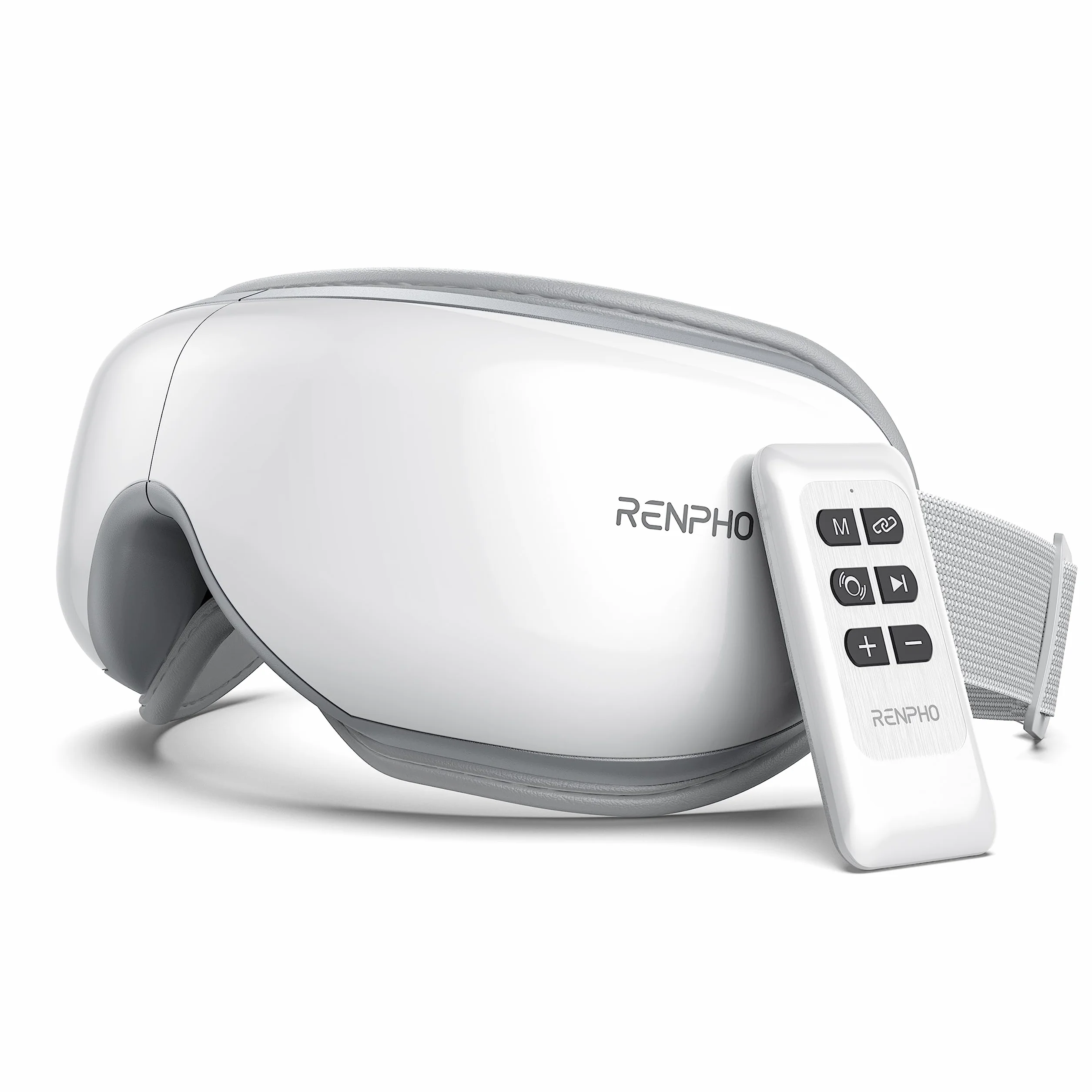 RENPHO Eyeris 1 - Massaggiatore per gli occhi con calore e telecomando, Maschera occhi con musica Bluetooth per l'emicrania, Relax e affaticamentoa, Regali per donne e uomini
