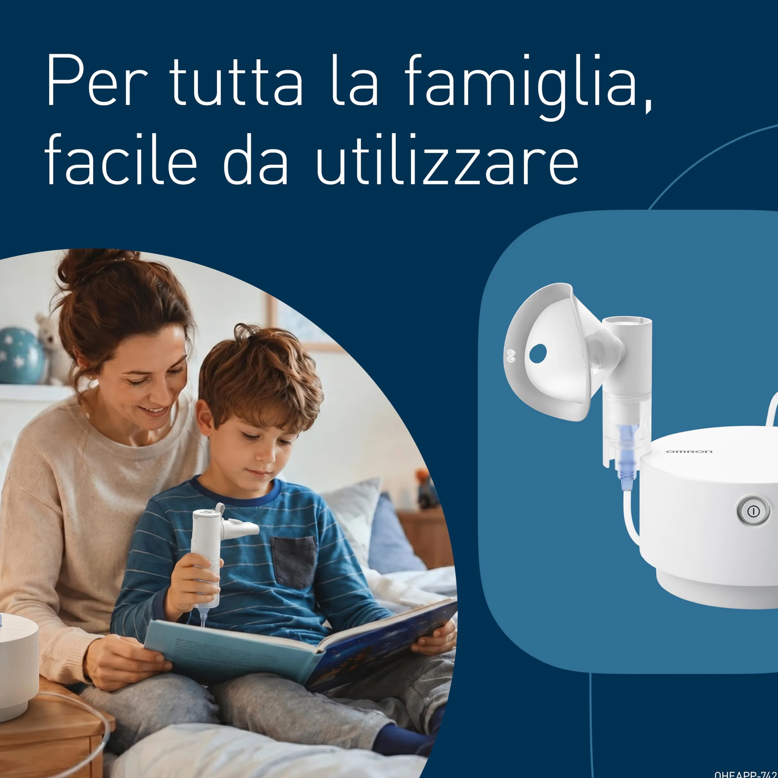 OMRON Aerosol X105 Advanced Nebulizzatore a Compressore per Adulti con Accessori