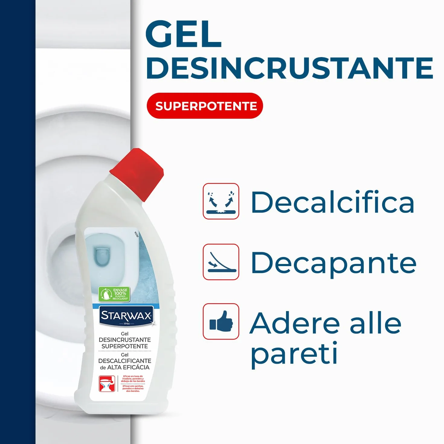 STARWAX Gel superpotente disincrostante per WC 750ml