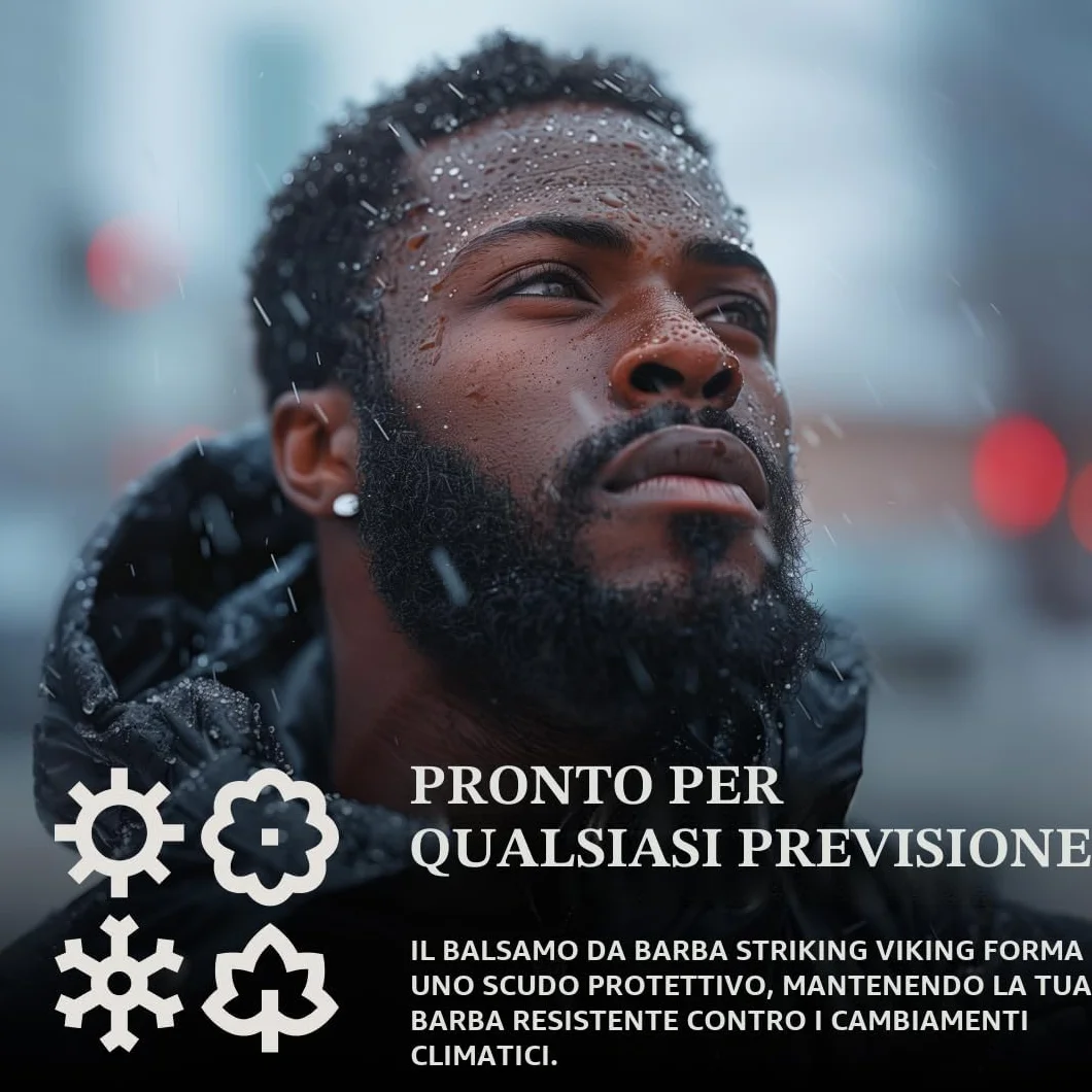 Striking Viking Balsamo per Barba da Uomo - Profumo di Sandalo, 2 Once (59,15 g) - Balsamo Condizionante per Barba Senza Risciacquo e Styling - Realizzato con Oli di Argan e Jojoba di Derivazione