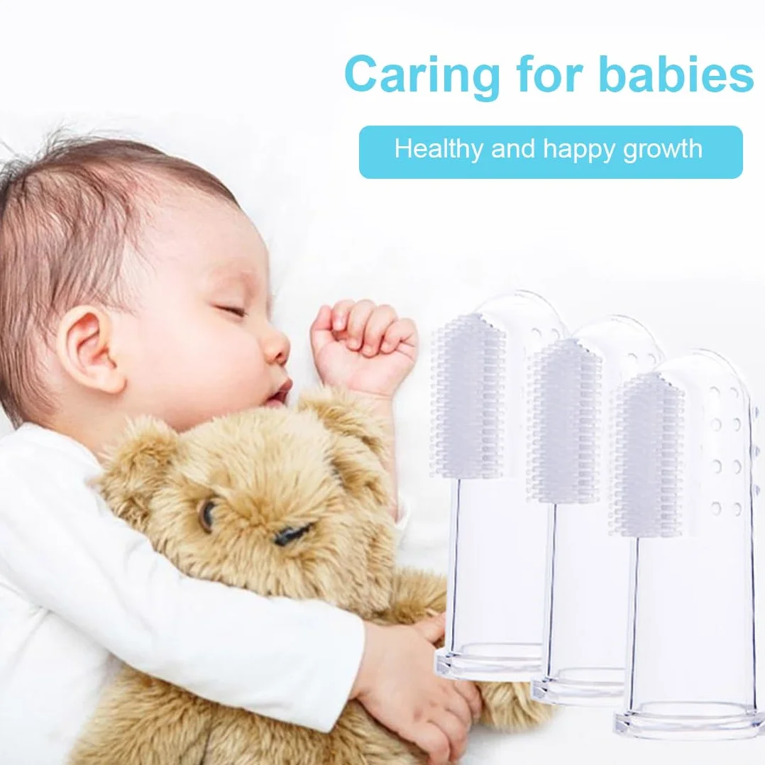 6 pz Multicolore Spazzolino Denti Bambino Silicone Con Scatola Spazzolino Dito Bambino Per