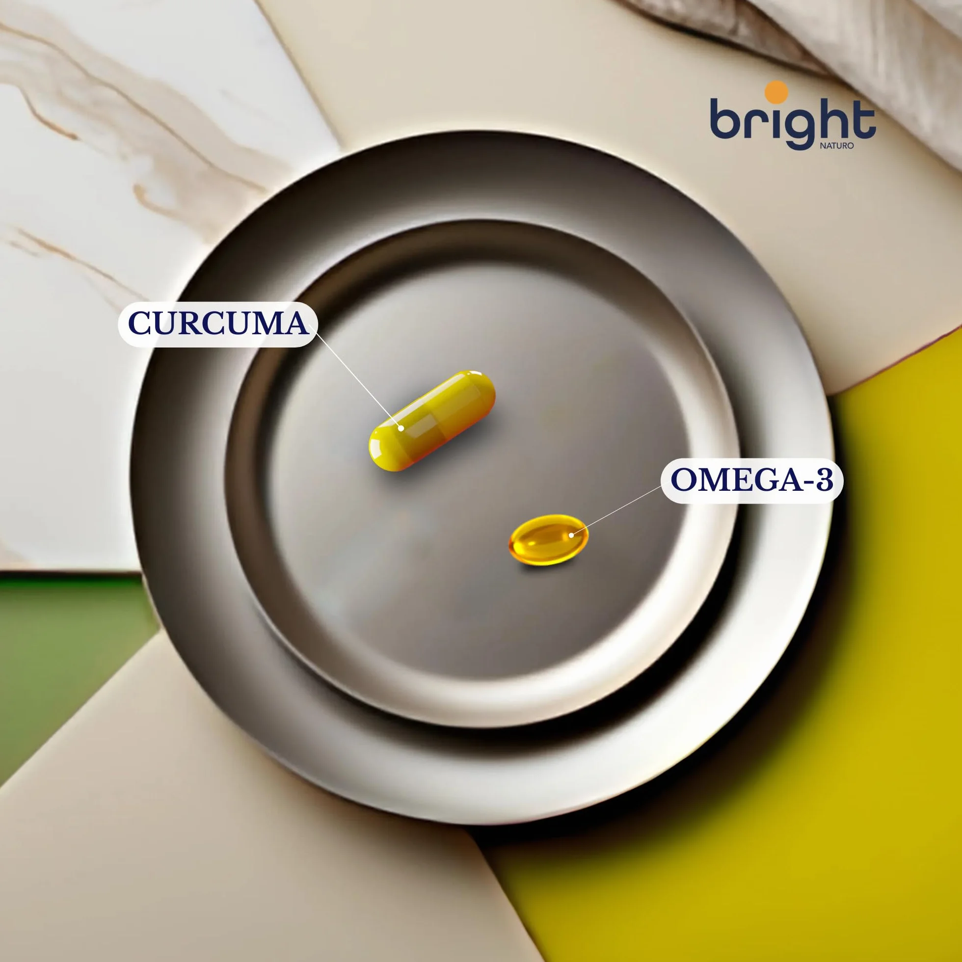 Omega 3 e Curcuma Alta Potenza Integratore 56 Dosi Salute Articolare e Cerebrale