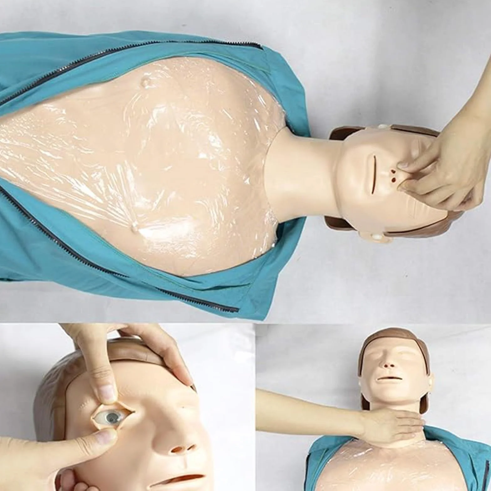 Manichino per RCP per adulti, addestramento rianimazione cardiopolmonare, corpo in gomma, modello umano ventilazione artificiale