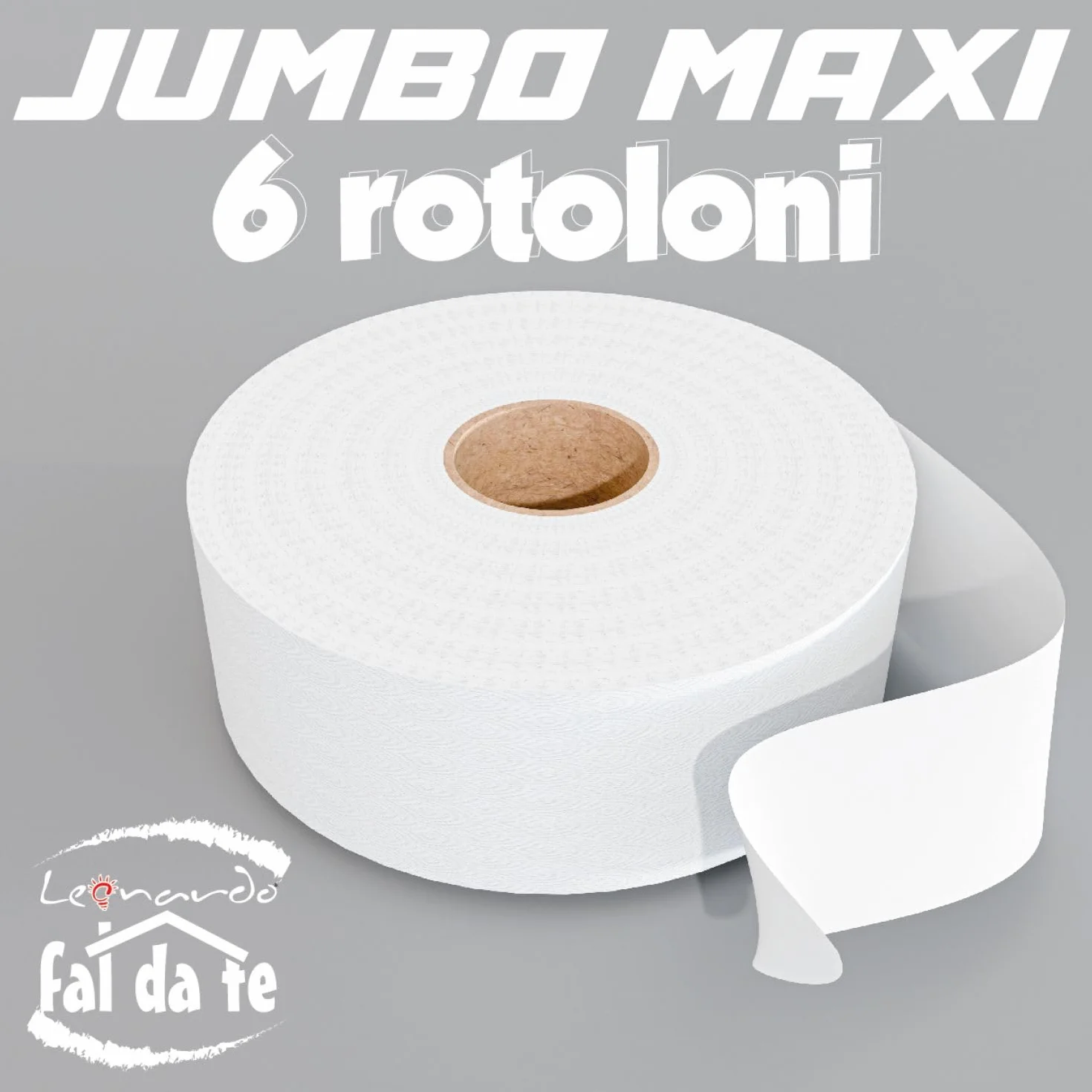 Rotoli Carta Igienica maxi jumbo 9.600 strappi - 6 rotoli 100% pura cellulosa
