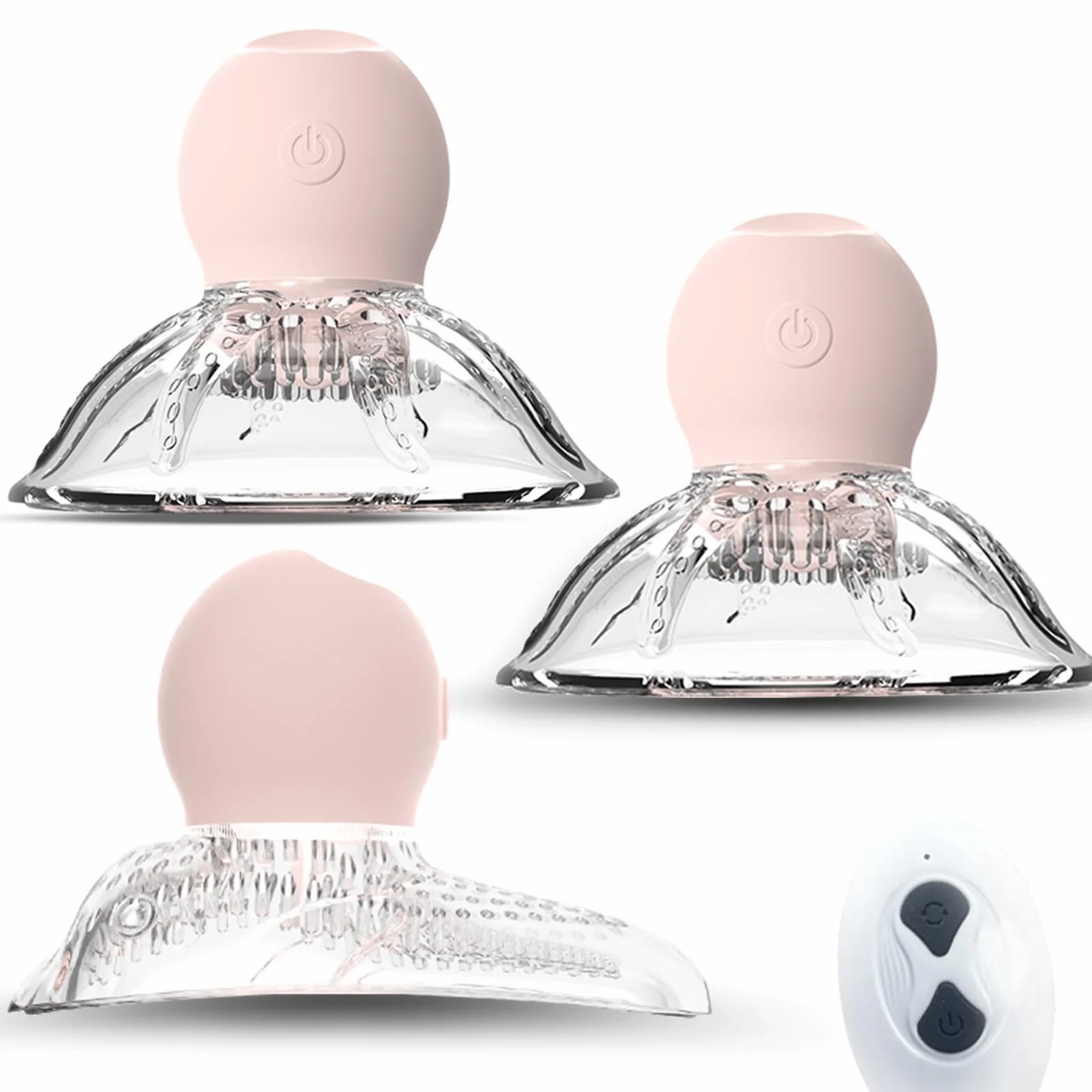 BDSMYOU Pompa per Capezzoli e Vagina 3 in 1 Sex Toys,Stimolatore per Clitoride,Succhia Clitoride e Capezzoli,Vibratoreper Donna Professionale con Telecomando,Sexytoysys Donna (A)