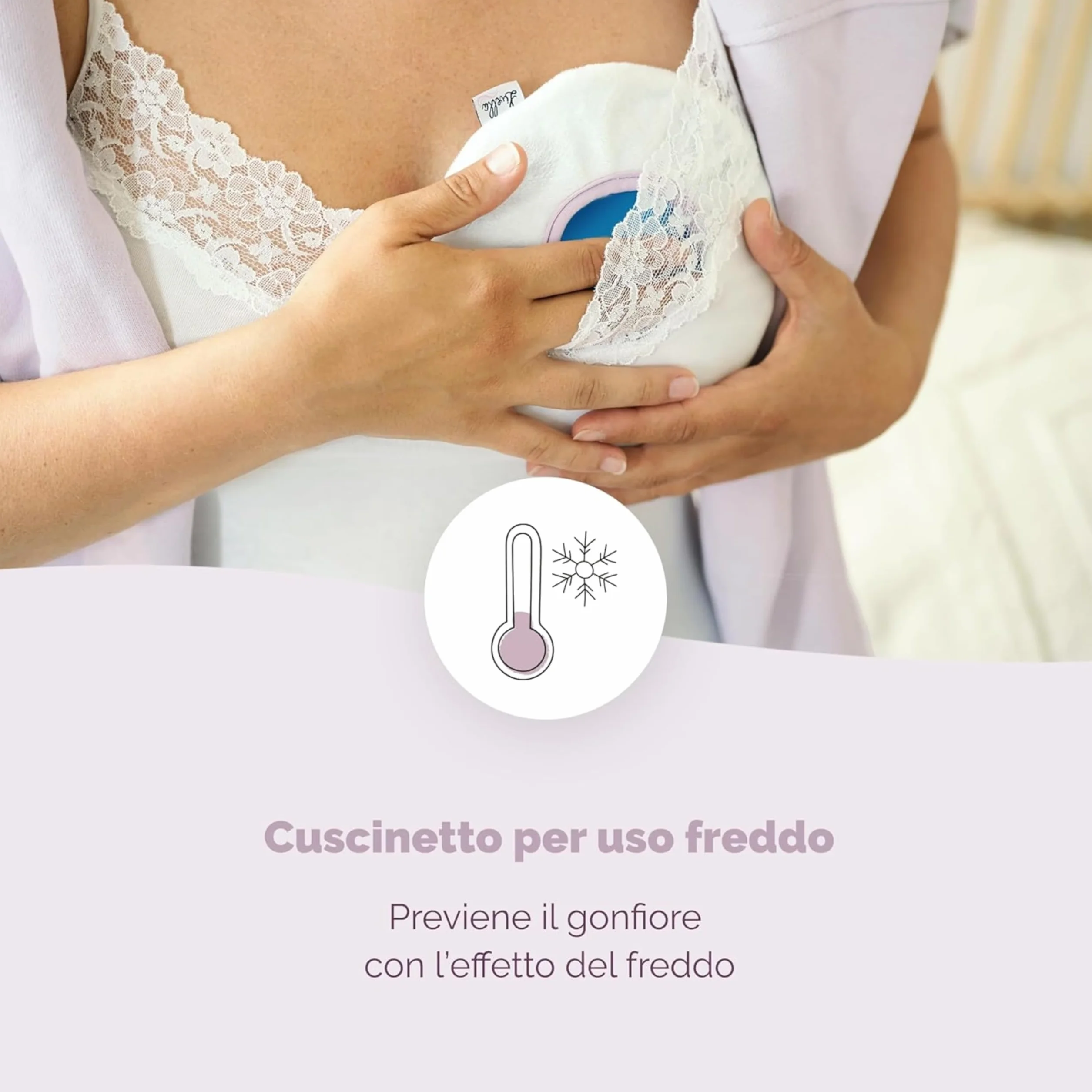 Cuscinetto in gel per il seno Livella 3 in 1 - uso freddo e caldo allattamento tiralatte - 2 pad 2 custodie