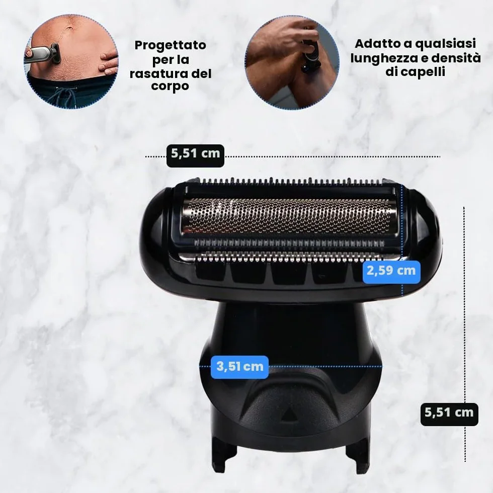 Anakel Home Testina di Ricambio per Rasoio Elettrico Uomo Compatibile Braun MGK3080 5515 5541 5544