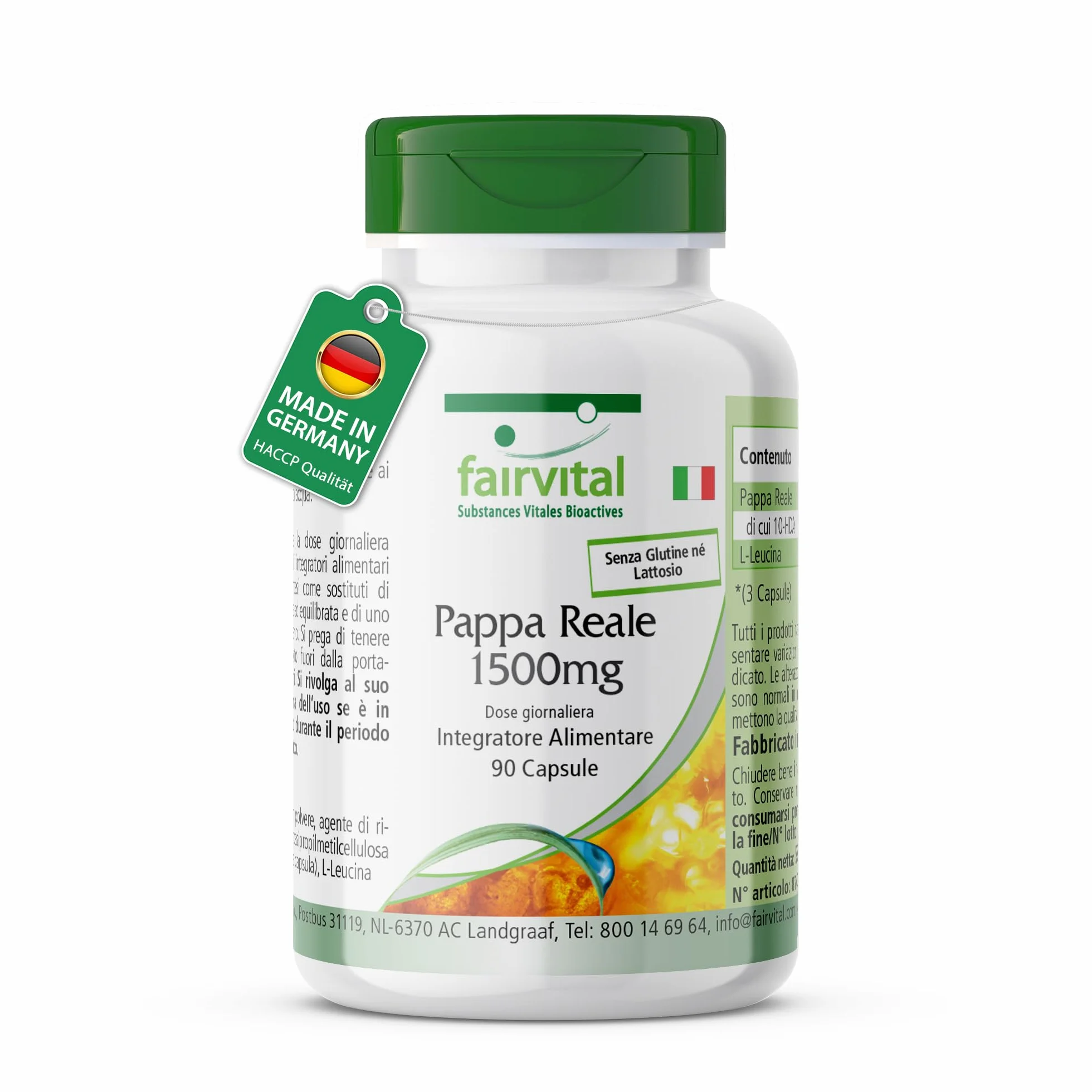 Fairvital Pappa Reale 1500 mg 90 kapsułek standardyzowana 4% 10-HDA
