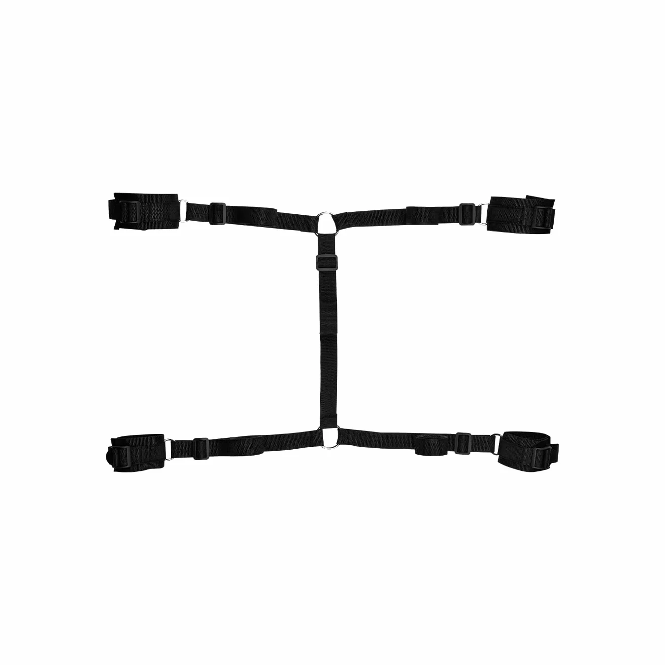 EIS, bondage, cinghie da letto BDSM, incluse manette e cavigliere, dimensioni regolabili, da fissare sotto il materasso