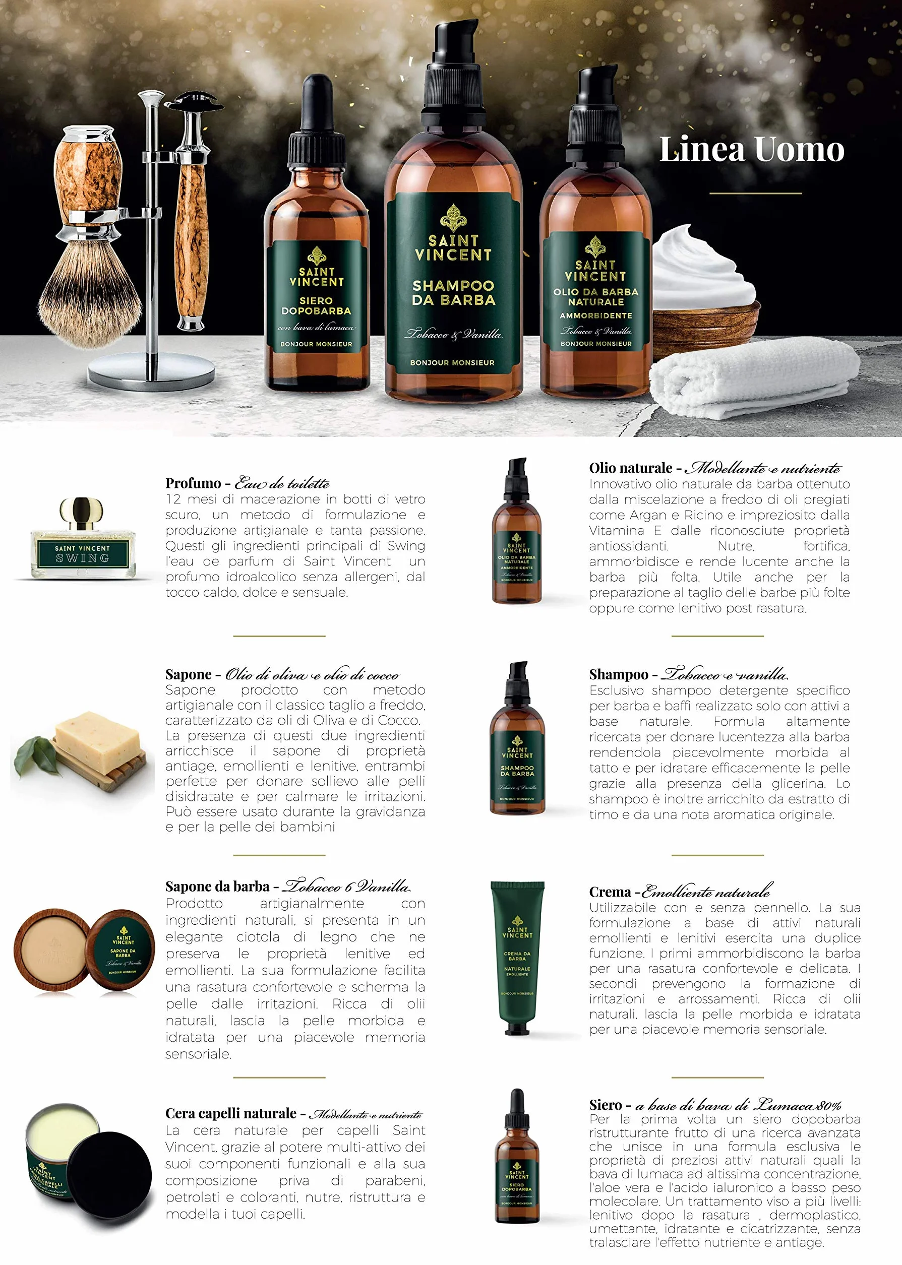 LFA - LABORATORI | Shampoo Barba e Baffi, Detergente Professionale, Sapone da Barba Fragranza al Tabacco e Vaniglia (100 Ml)