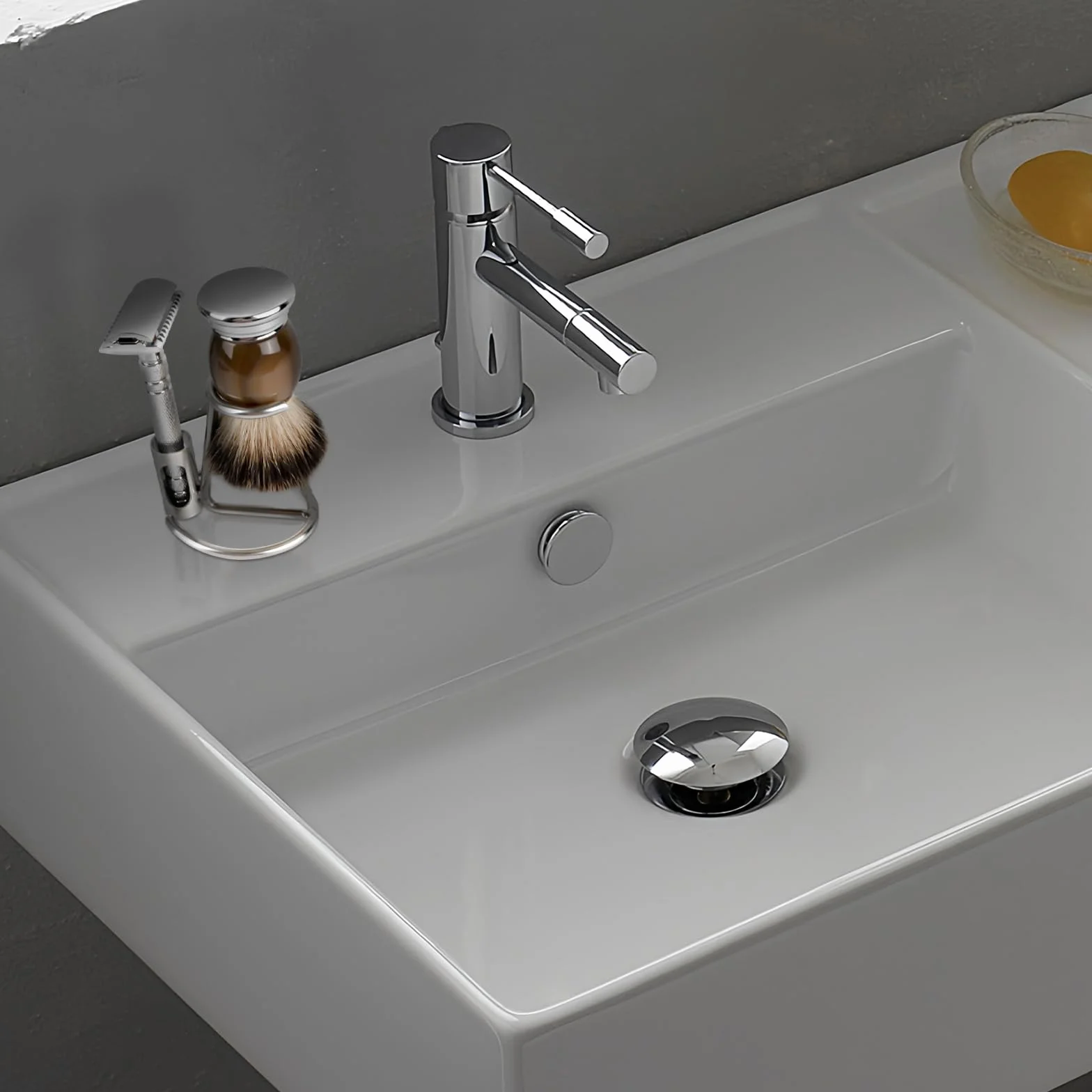 Linkidea Supporto per rasoio di sicurezza in acciaio inox, portaspazzola per barba corta da uomo, accessori bagno compatibili con Merkur 34HD, 23C, Henson Shaving AL 13, Vikings Blade (Argento)