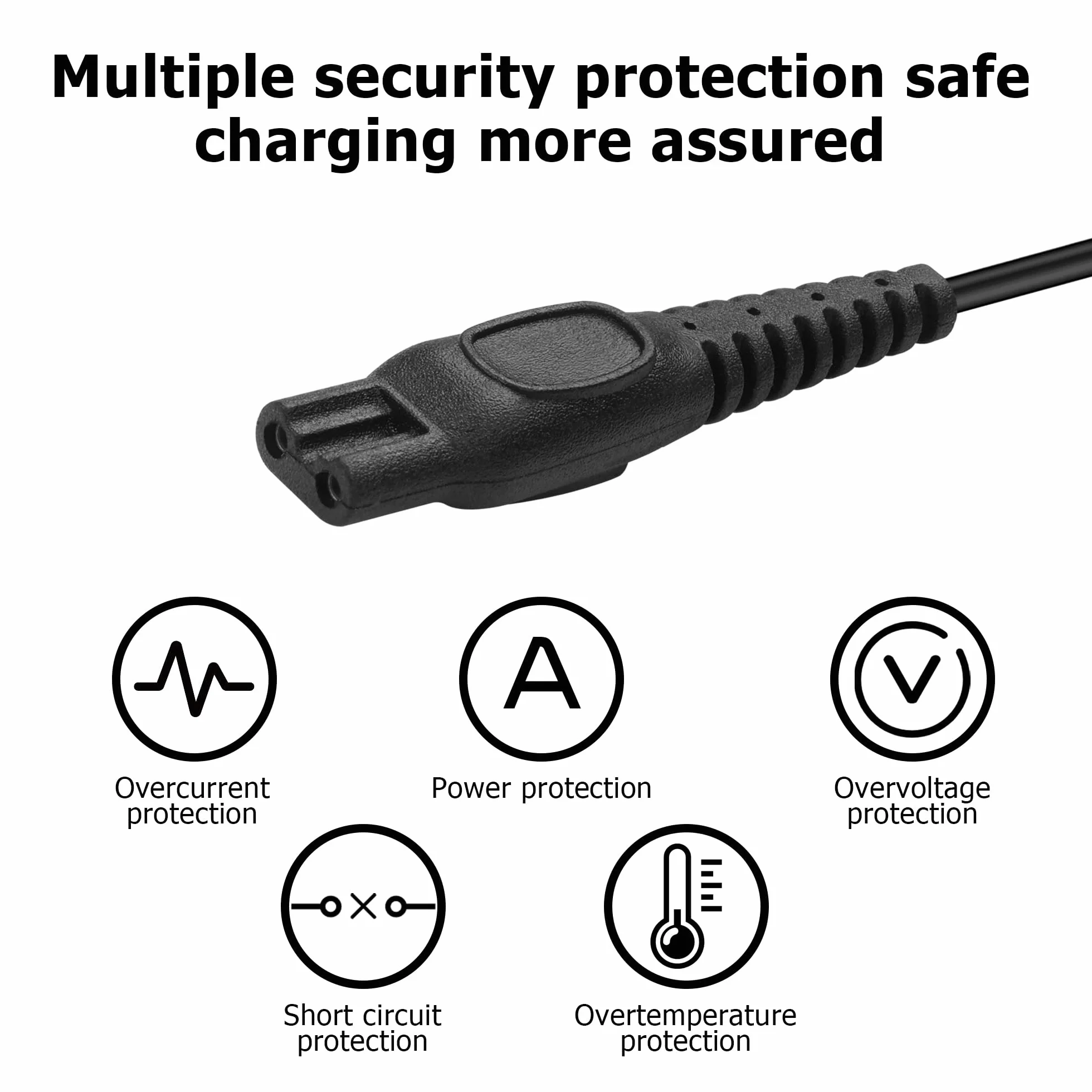 YAODHAOD Cavo di Ricarica 15V Compatibile Philips OneBlade 3000 5000 7000 9000 Series MG7745 MG7730 MG7720 MG7710 QP6510 QP6520 QP6530 QP6541 QP6550 QP650 QP6650
